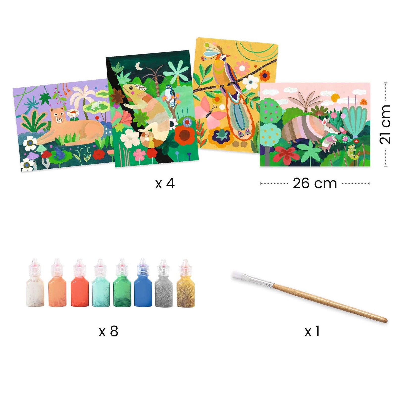 Djeco - coffret peinture - forêt tropicale - Et puis zut