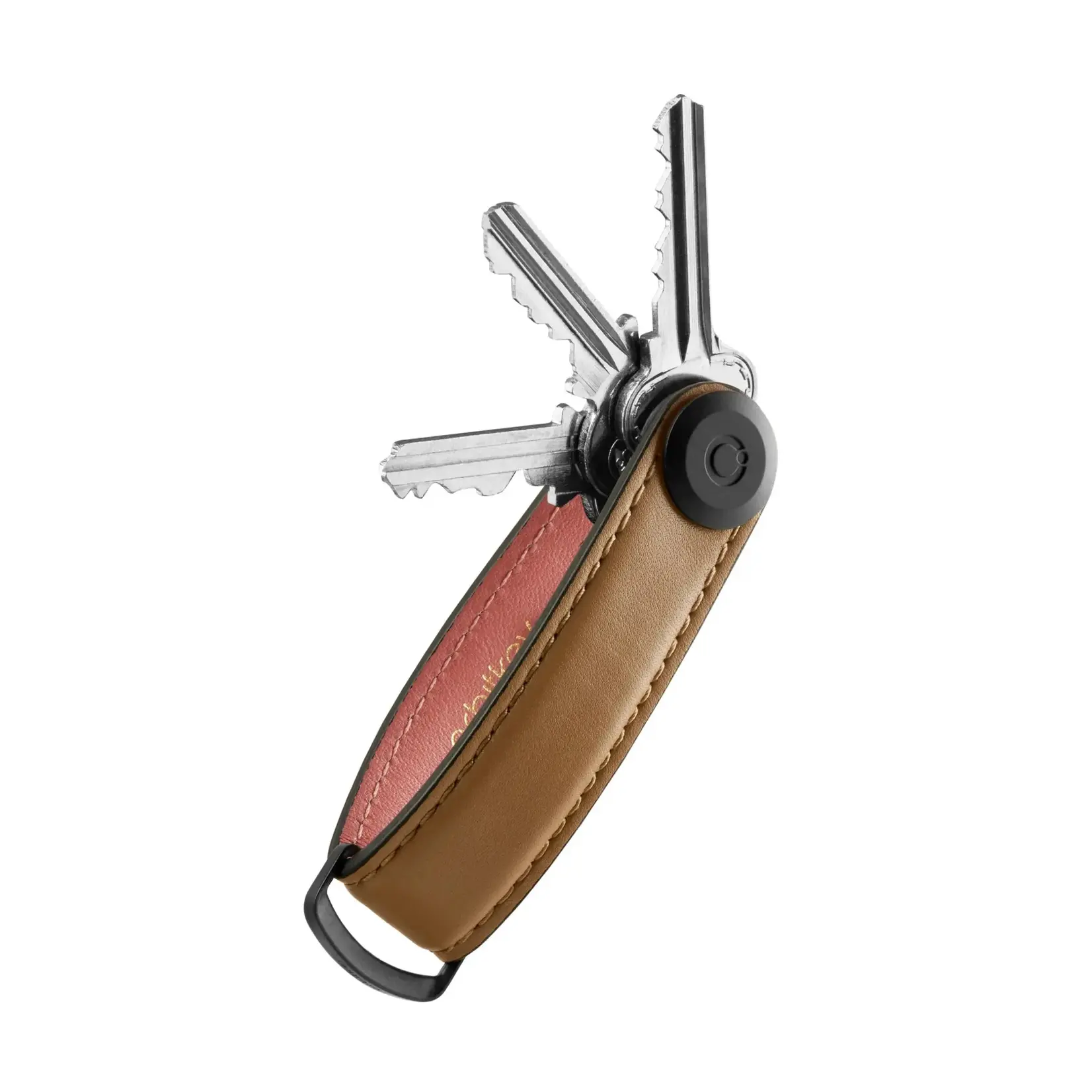 Orbitkey Orbitkey - porte-clés - cuir - cocoa / rose