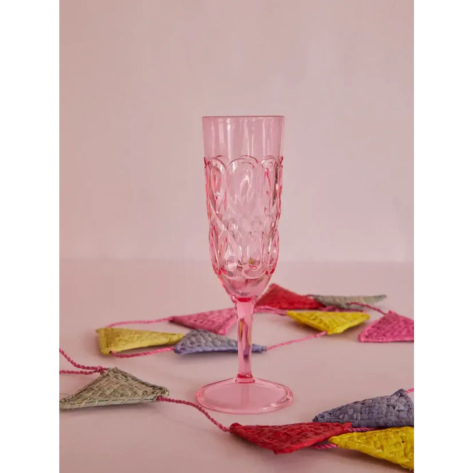 Rice Rice - verre à champagne - swirly - pink