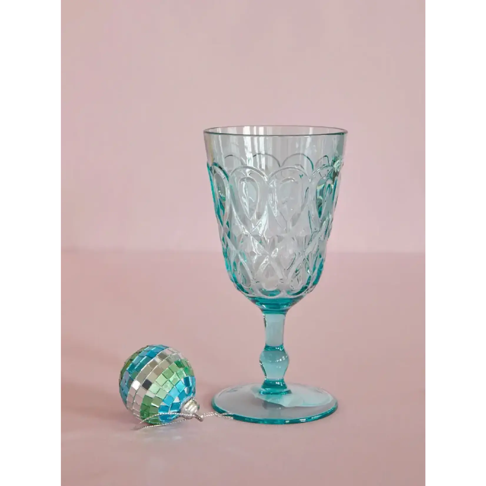 Rice Rice - verre à vin - swirly - mint