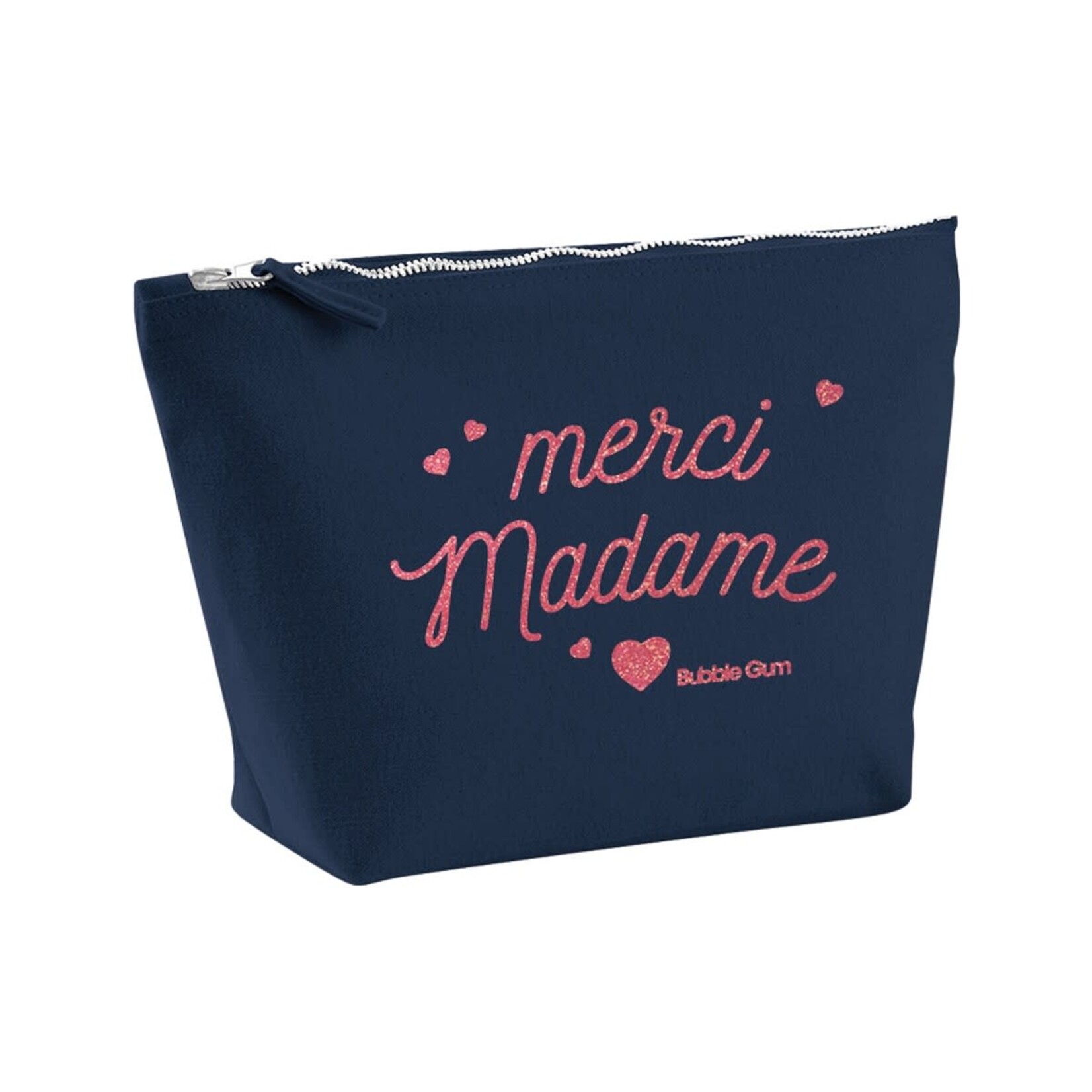 Bubble gum Trousse S paillettes - bleu marine/rose - merci madame