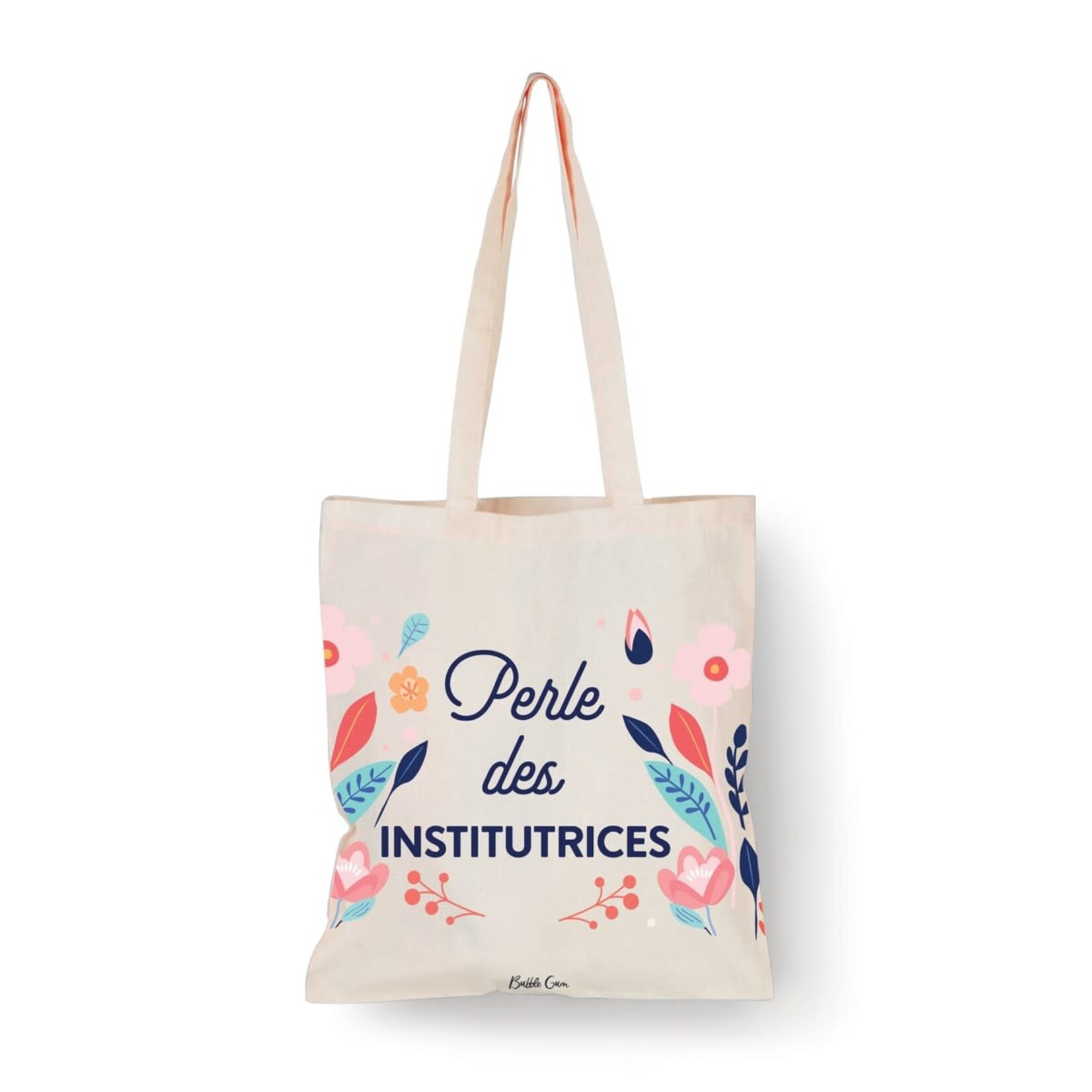 Bubble gum Tote bag - naturel - perle des institutrices