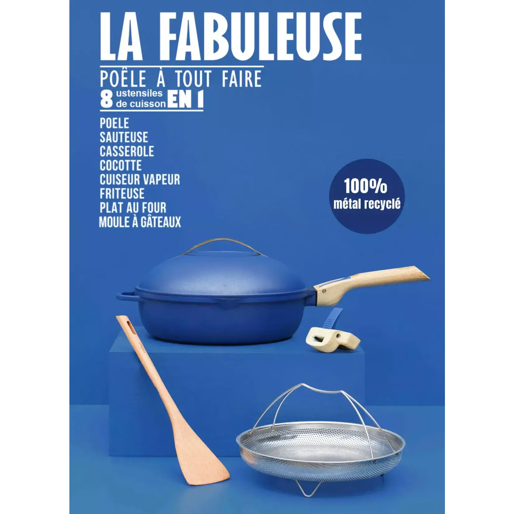 Cookut Cookut - la fabuleuse poêle 8 en 1 - 24 cm - saphir