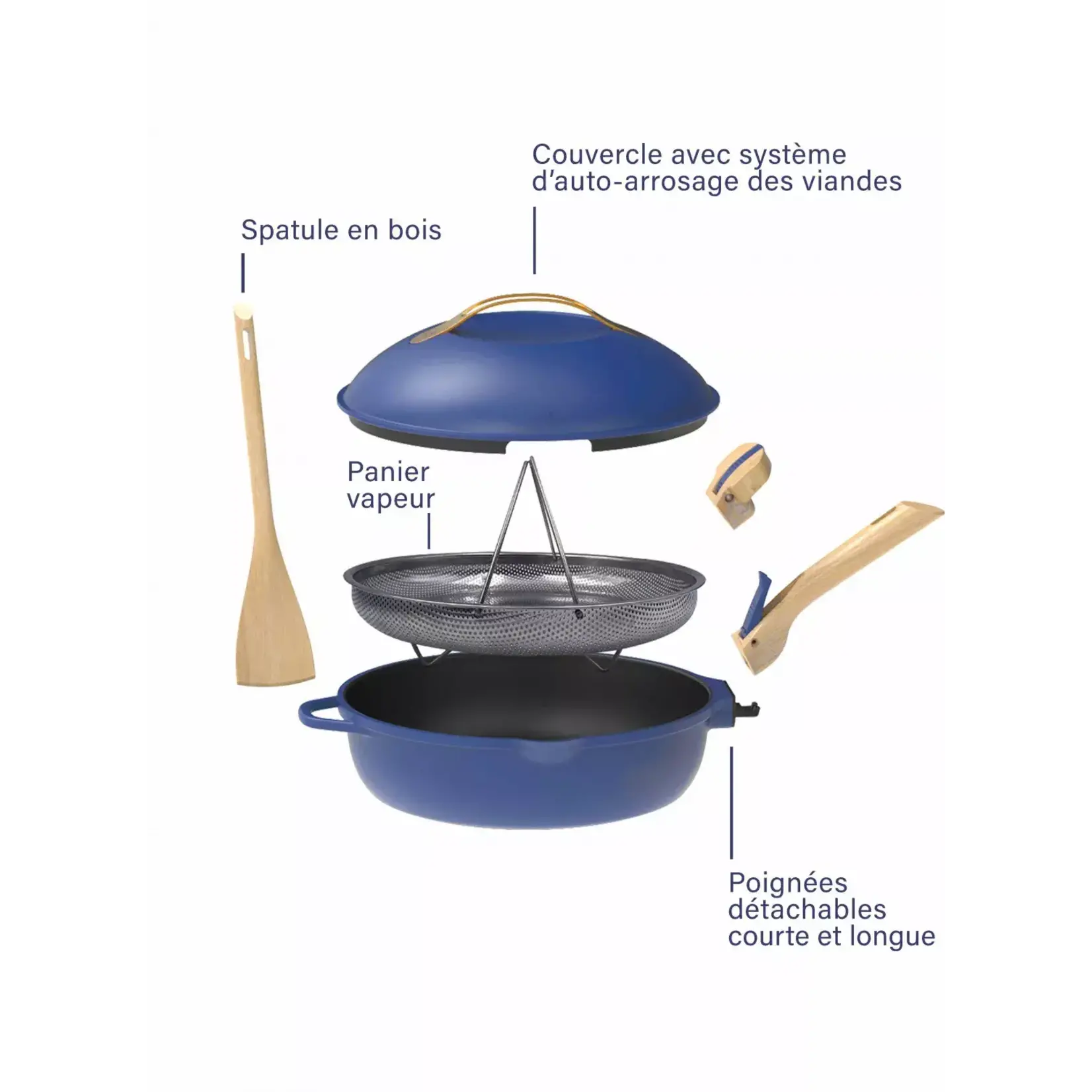 Cookut Cookut - la fabuleuse poêle 8 en 1 - 24 cm - saphir