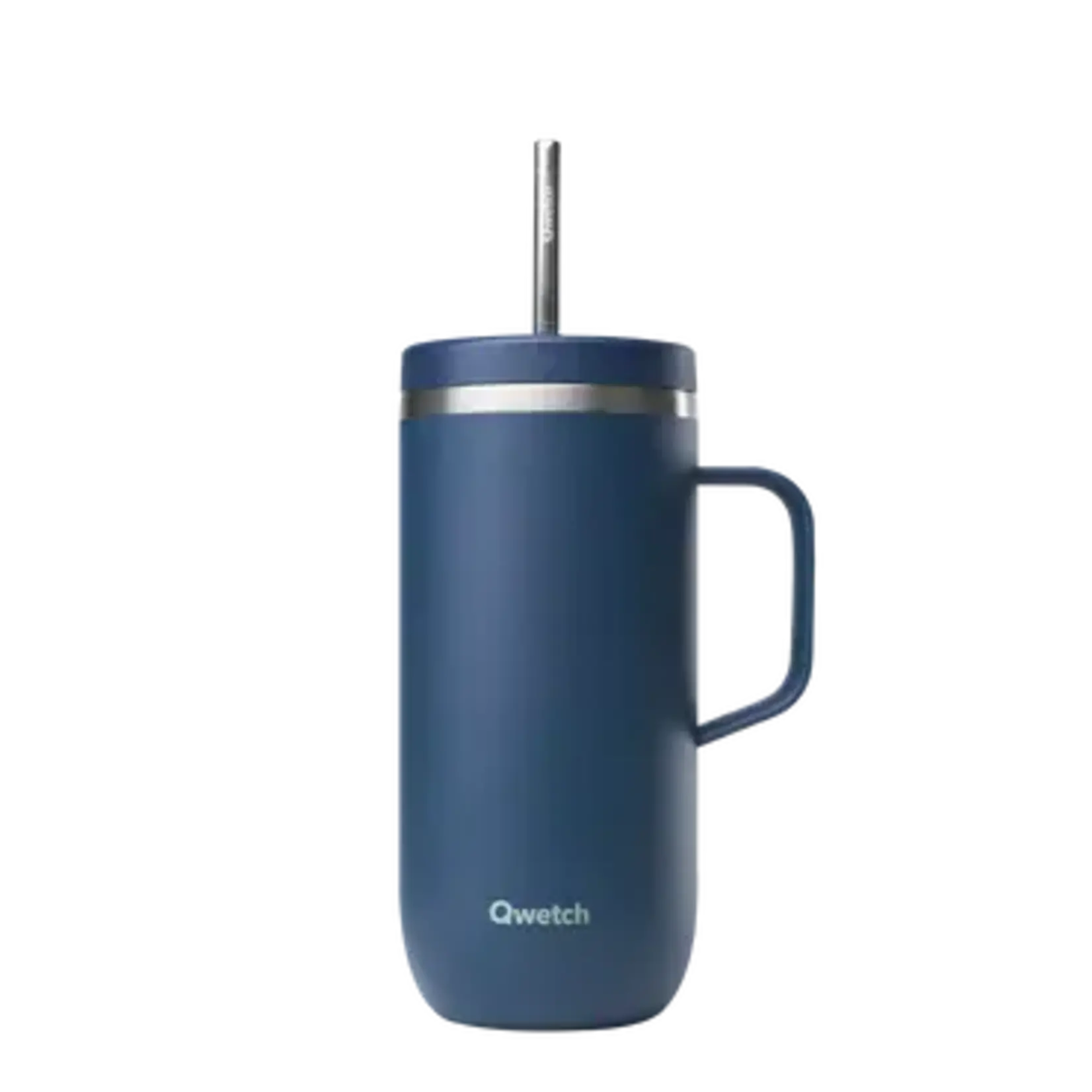 Qwetch Qwetch – cold cup isotherme - anse - granite - bleu nuit - 600ml