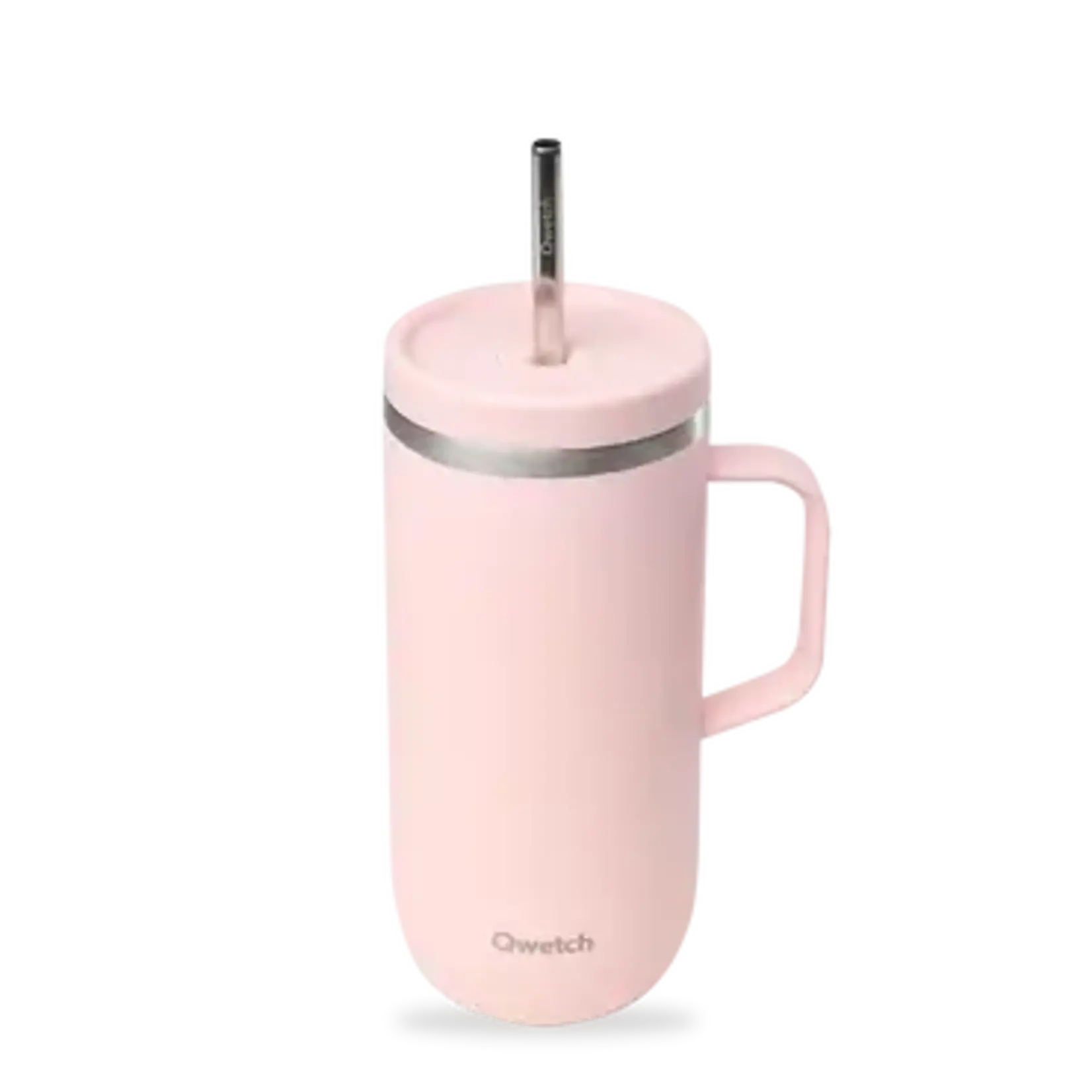 Qwetch Qwetch – cold cup isotherme - anse - pastel - rose - 600ml