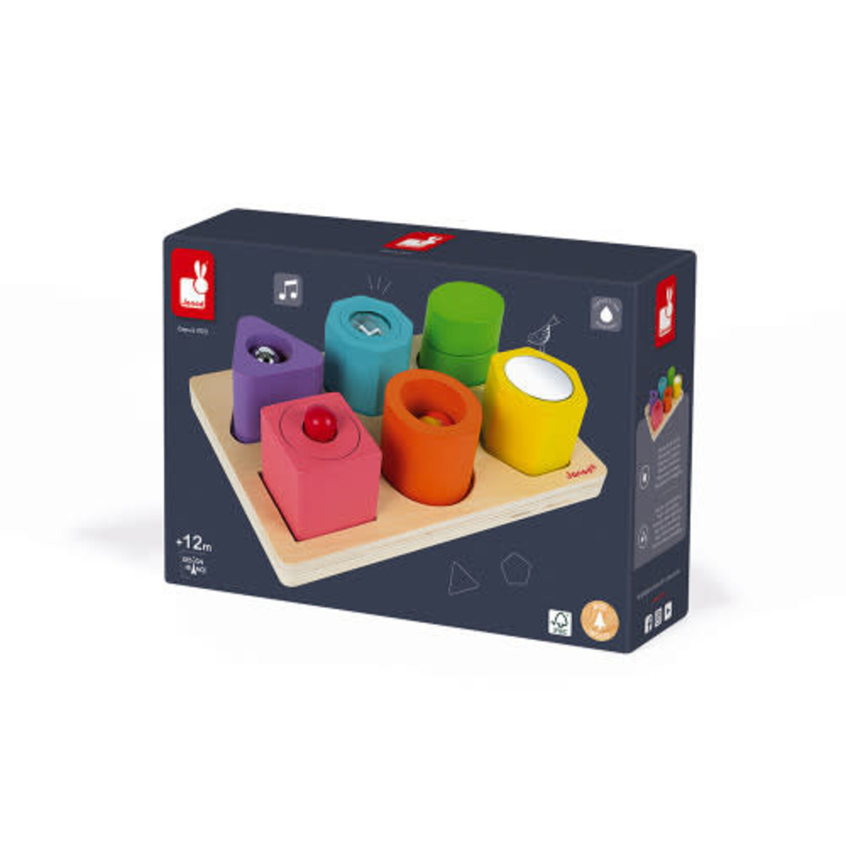 Janod Janod – 6 cubes sensoriels I wood