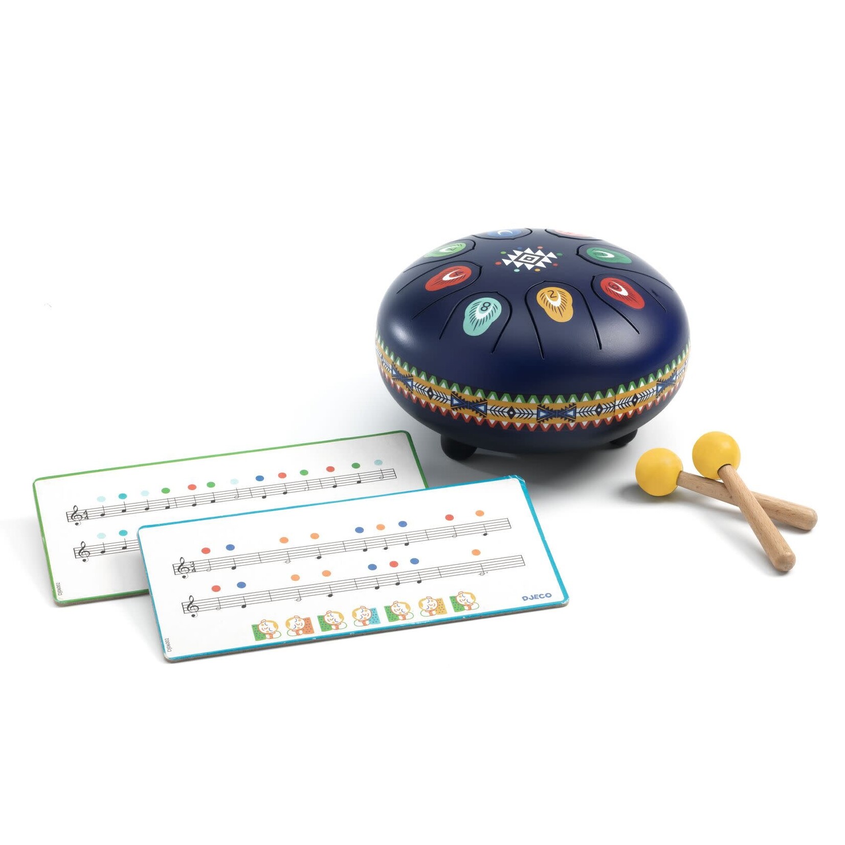 Djeco Djeco - animambo  - tambour à languettes - 8 notes - bleu