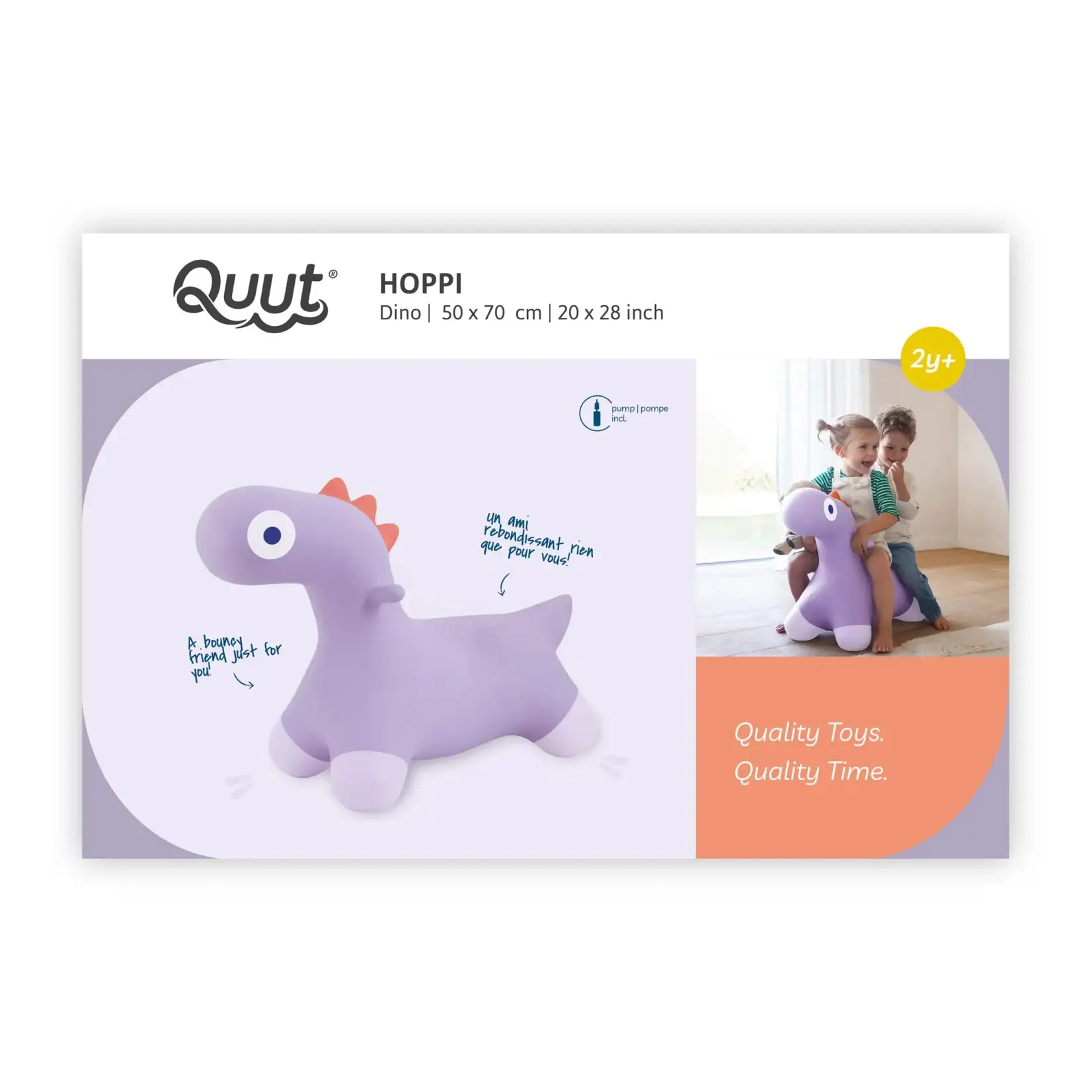 Quut Quut – hoppi - animal sauteur - dino lilas