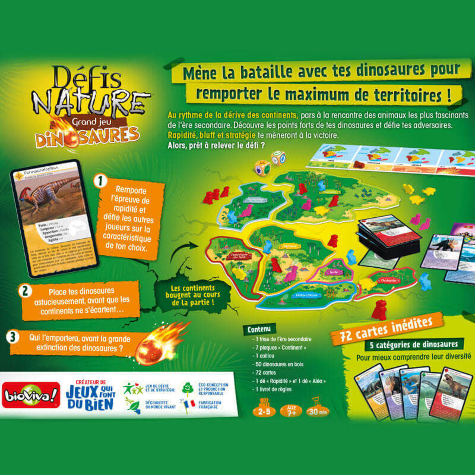 Jeux de société Défis nature - grand jeu dinosaures