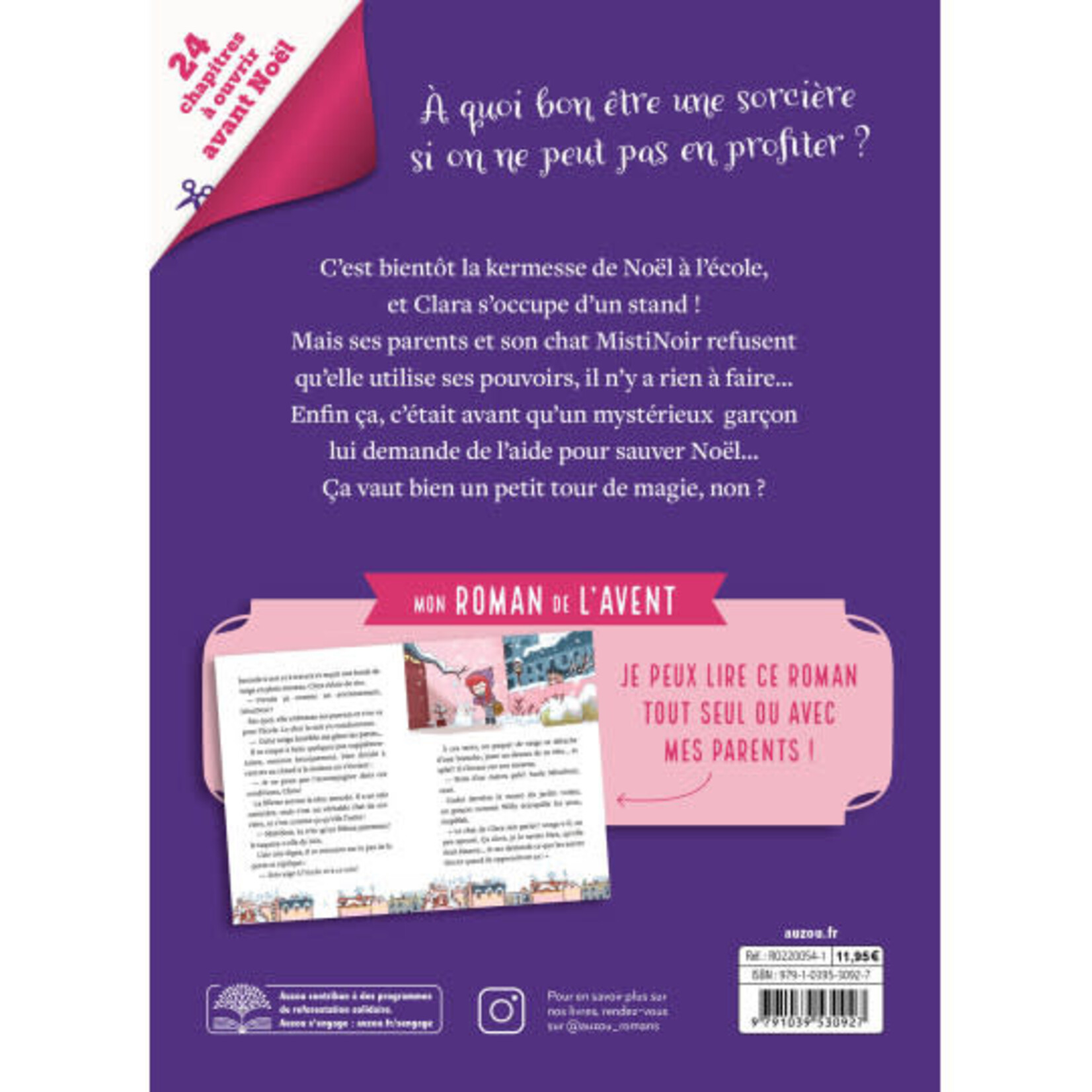 Auzou Roman de l’Avent – le Noël de Clara la petite sorcière