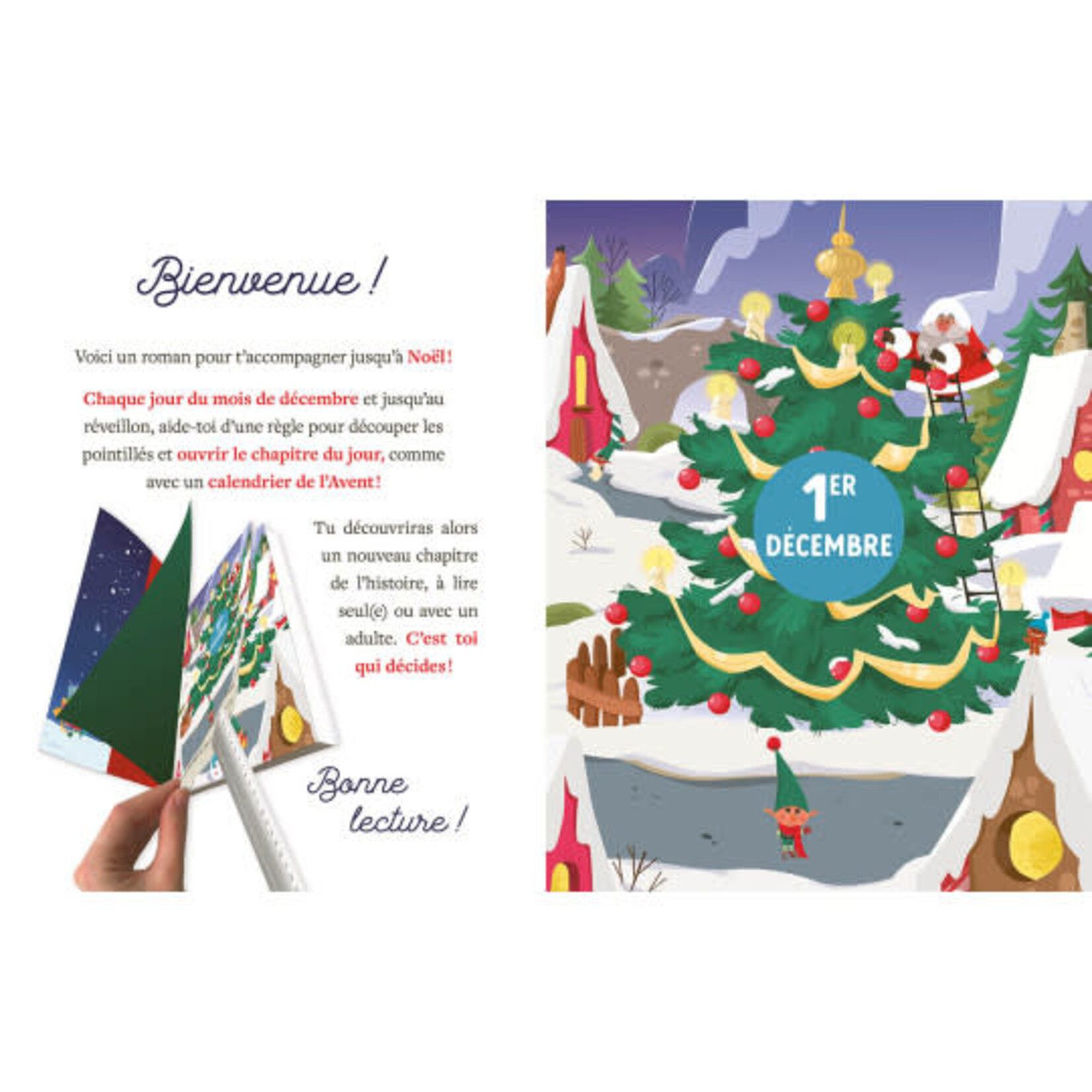 Auzou Mon premier roman de l’Avent - le concours du Père Noël