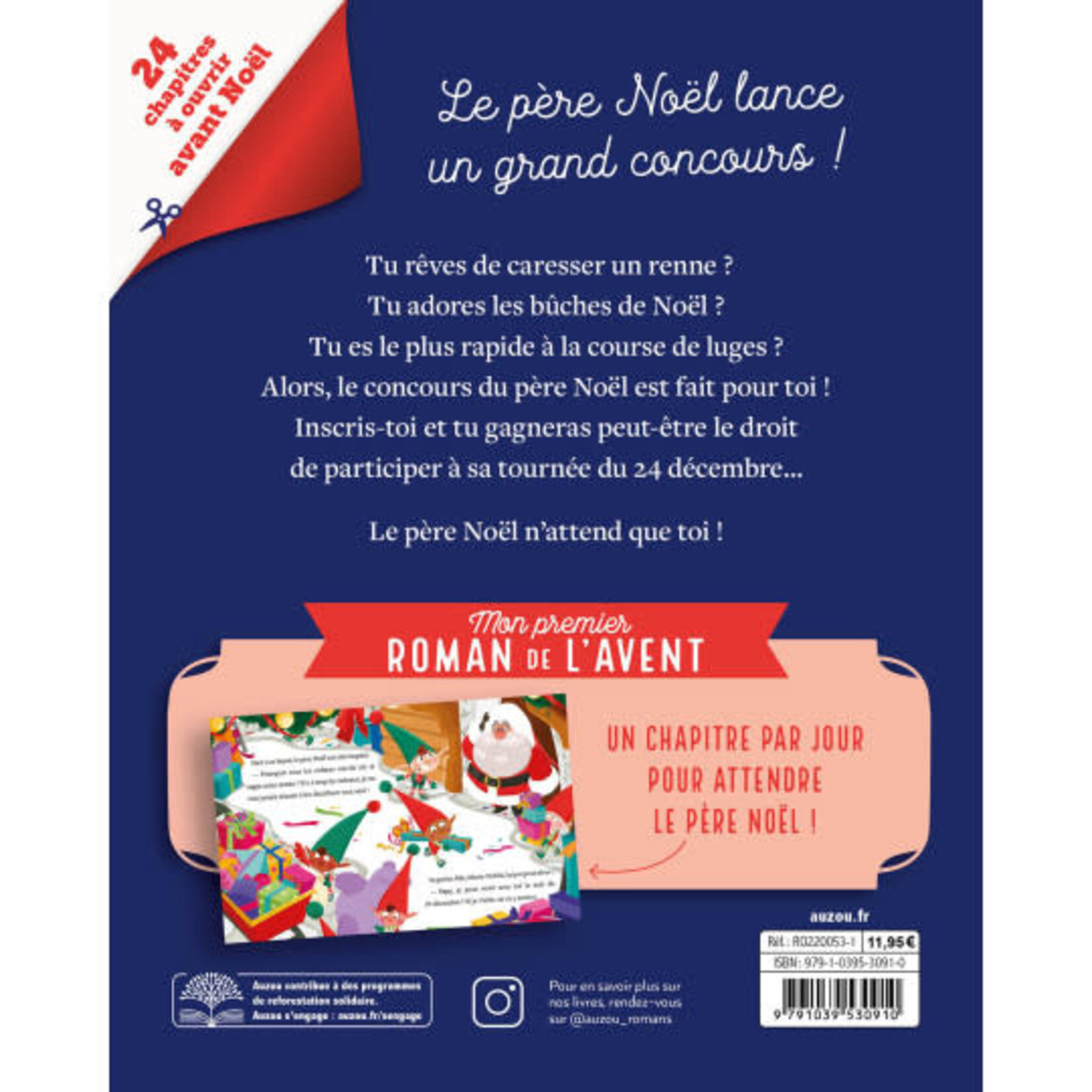 Auzou Mon premier roman de l’Avent - le concours du Père Noël