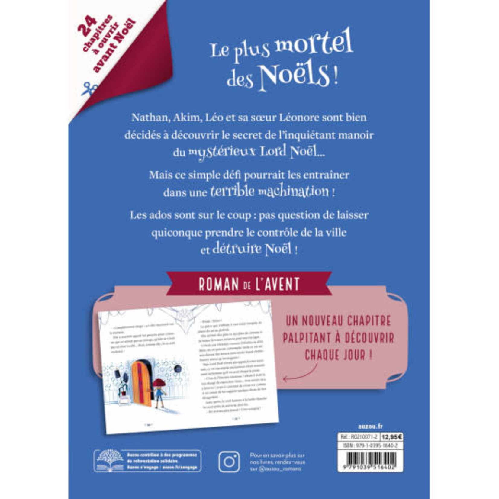 Auzou Roman de l’Avent - le mystère de Lord de Noël