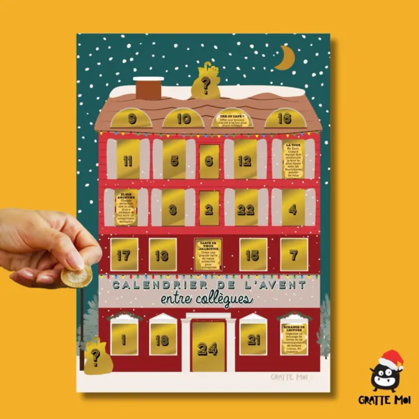 Gratte-moi Gratte-moi - calendrier de l'Avent à  gratter - entre collègues