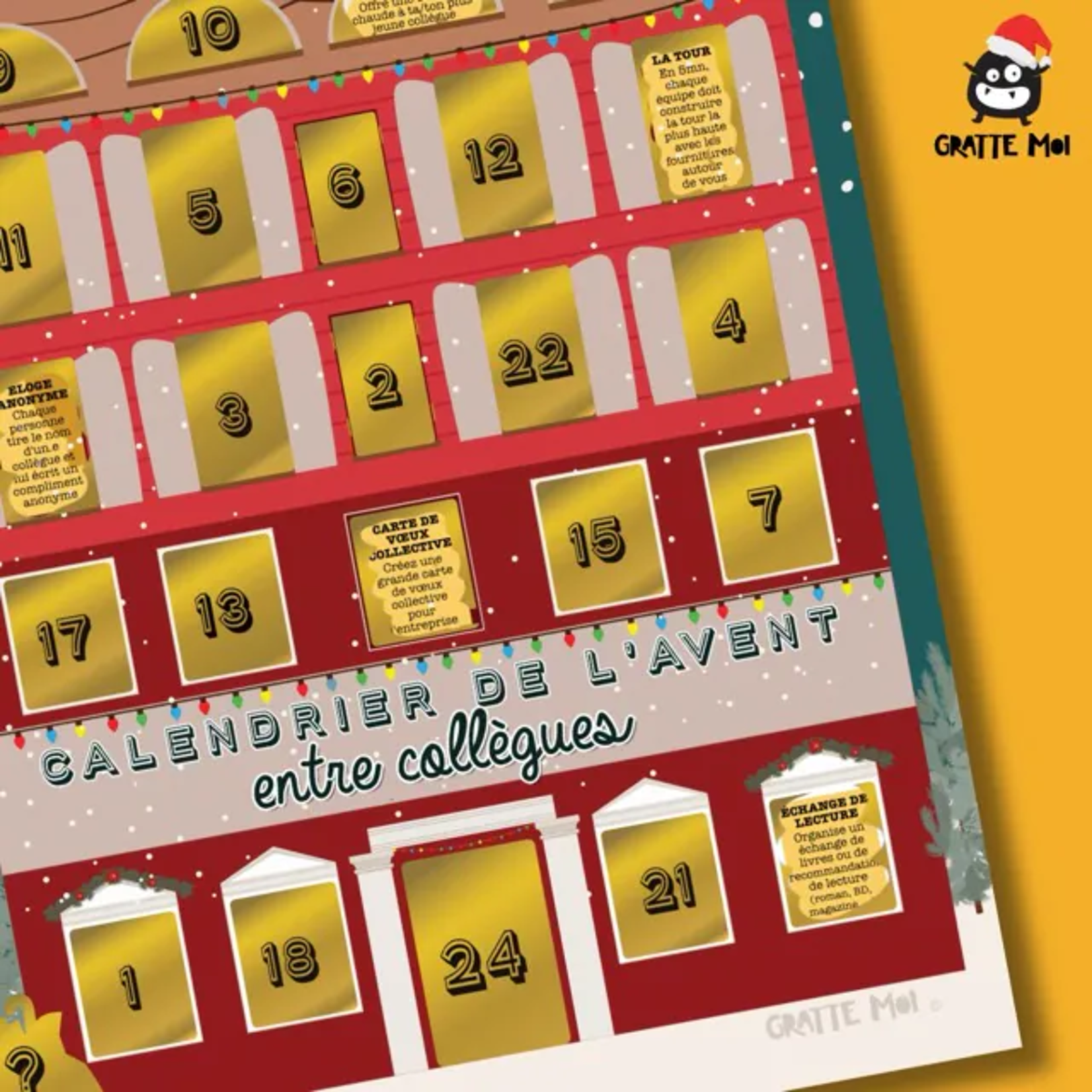 Gratte-moi Gratte-moi - calendrier de l'Avent à  gratter - entre collègues