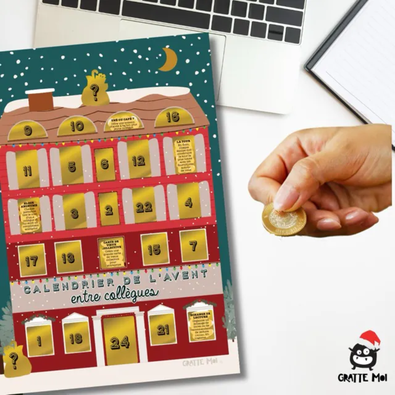 Gratte-moi Gratte-moi - calendrier de l'Avent à  gratter - entre collègues