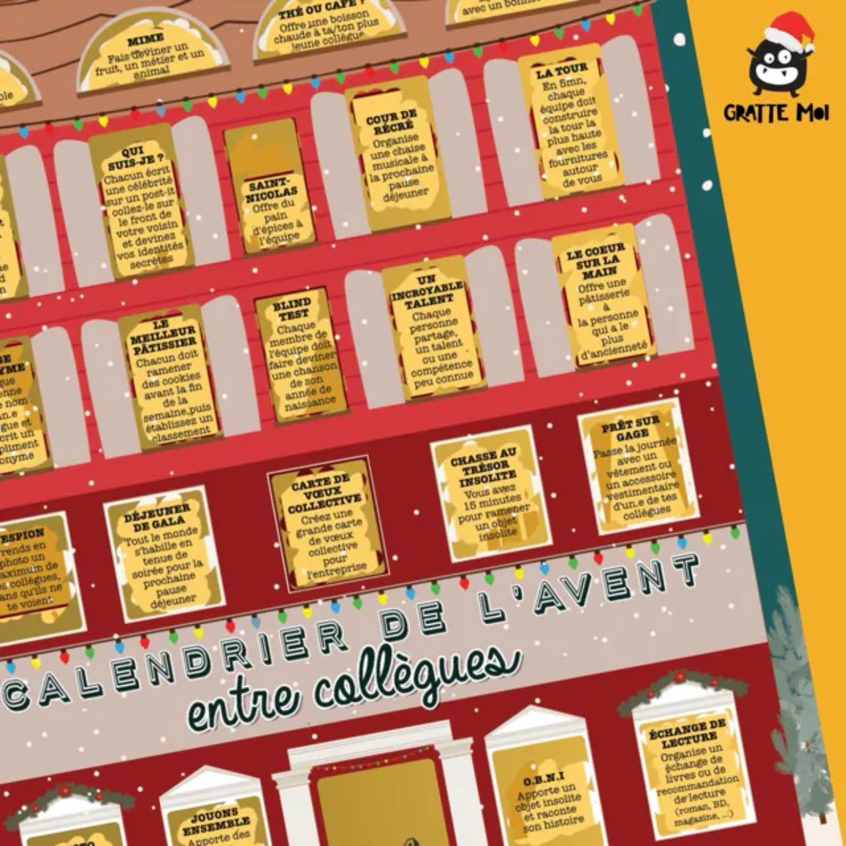 Gratte-moi Gratte-moi - calendrier de l'Avent à  gratter - entre collègues