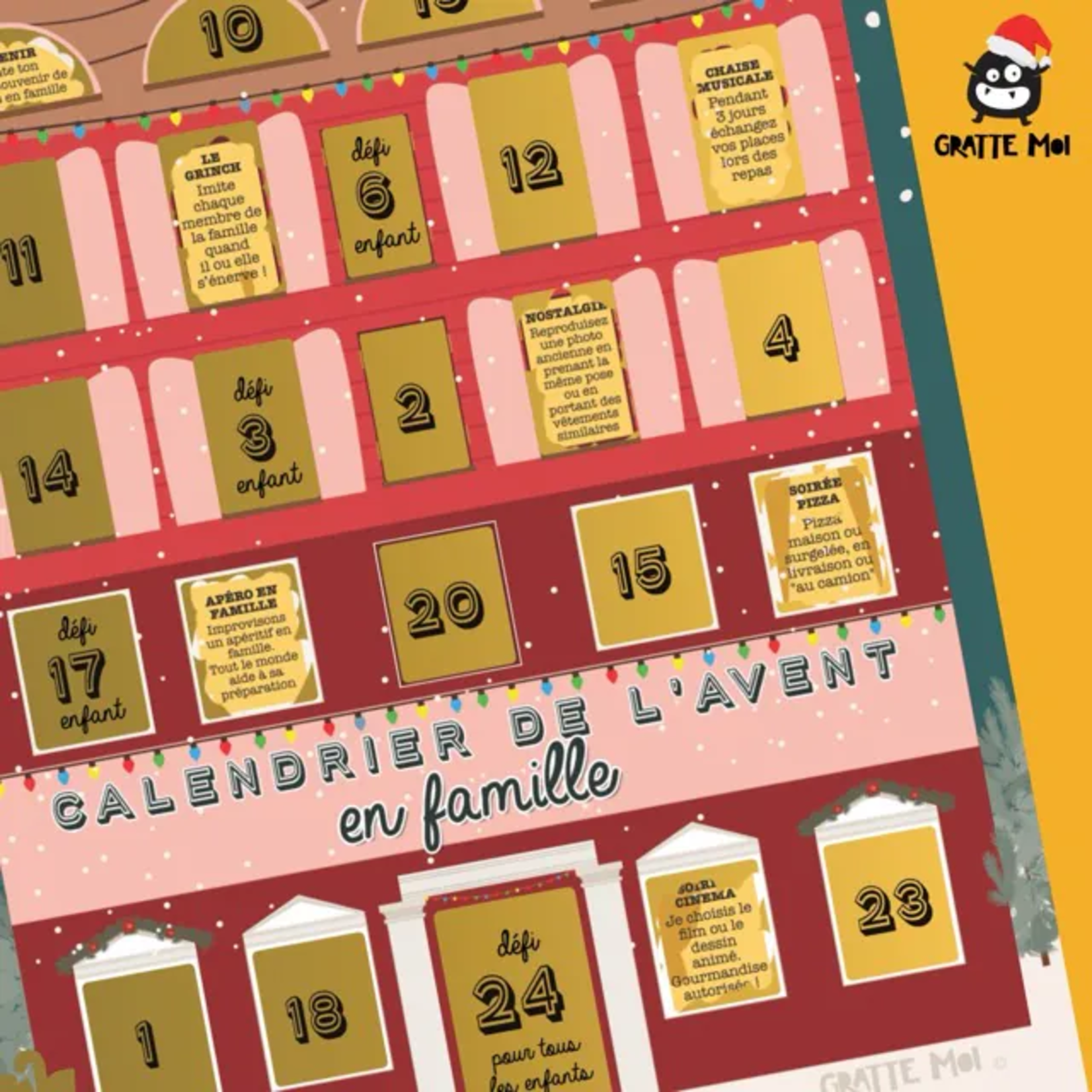 Gratte-moi Gratte-moi - calendrier de l'Avent à  gratter - en famille
