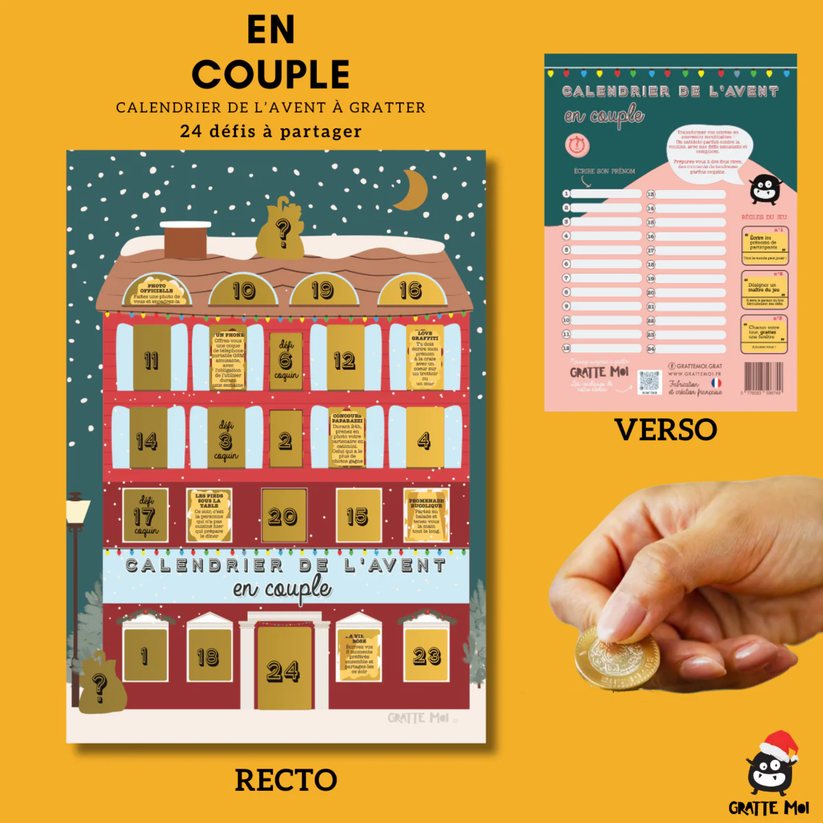 Gratte-moi Gratte-moi - calendrier de l'Avent à  gratter - en couple