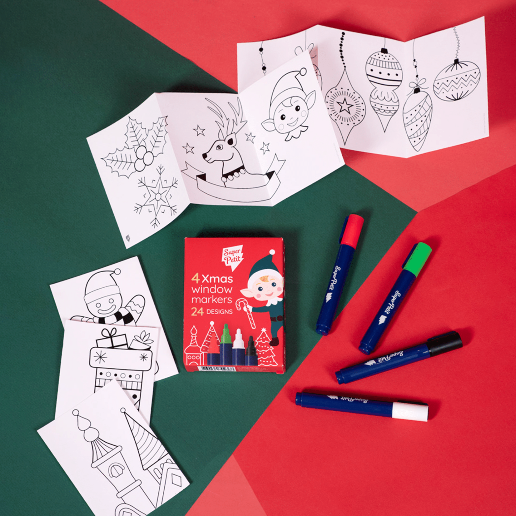 Superpetit Superpetit – 10 feutres pour vitres - Noël