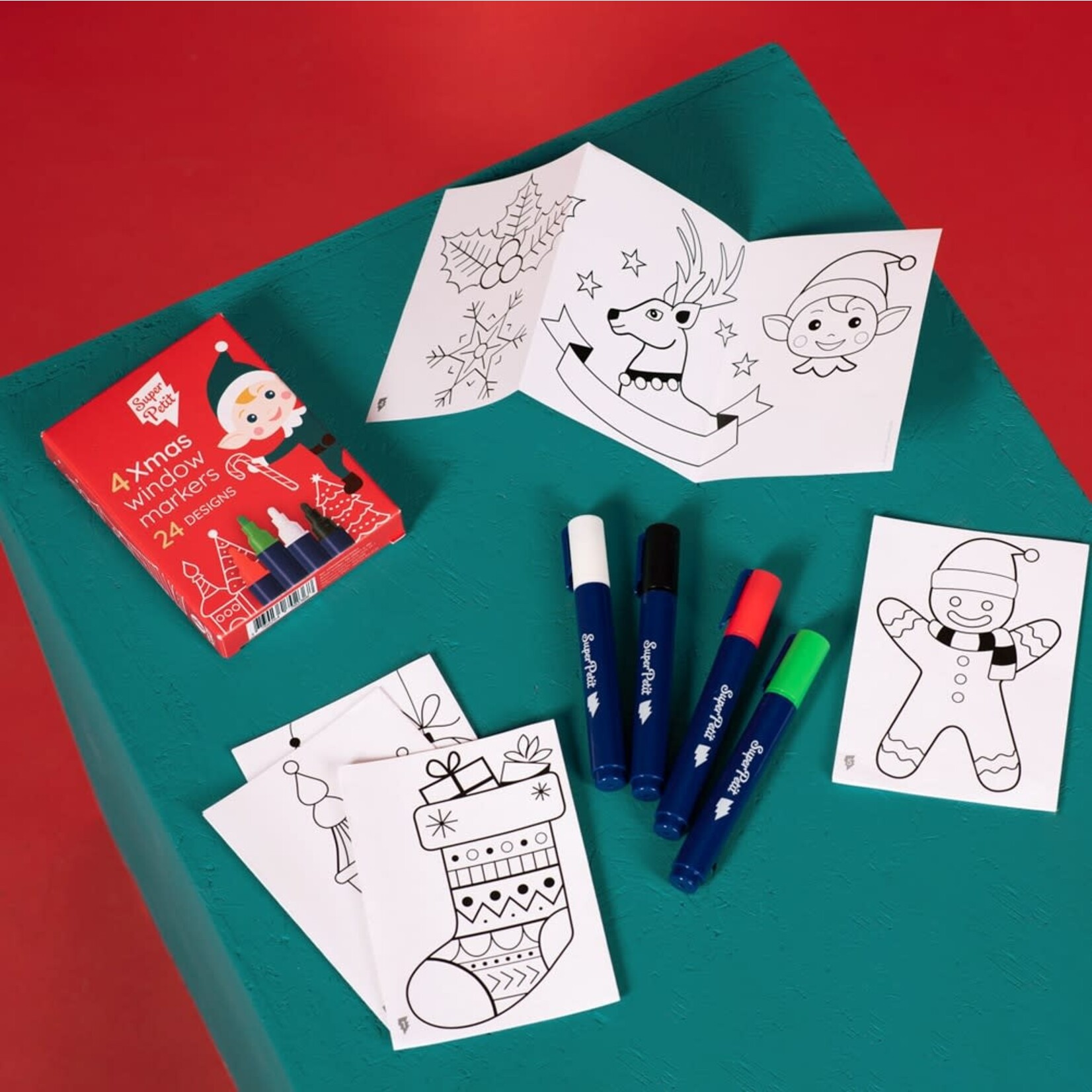 Superpetit Superpetit – 10 feutres pour vitres - Noël