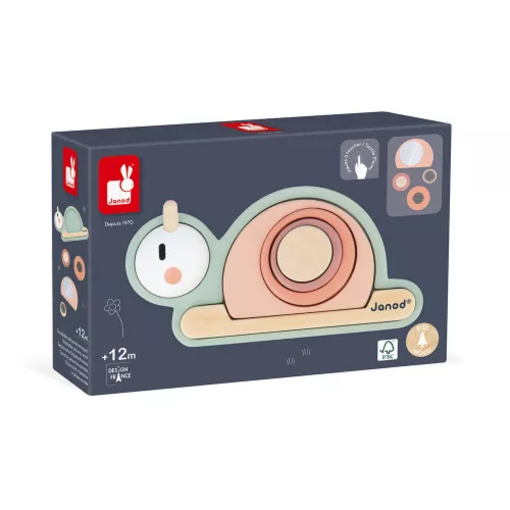Janod Janod – swc – empilable sensoriel – escargot