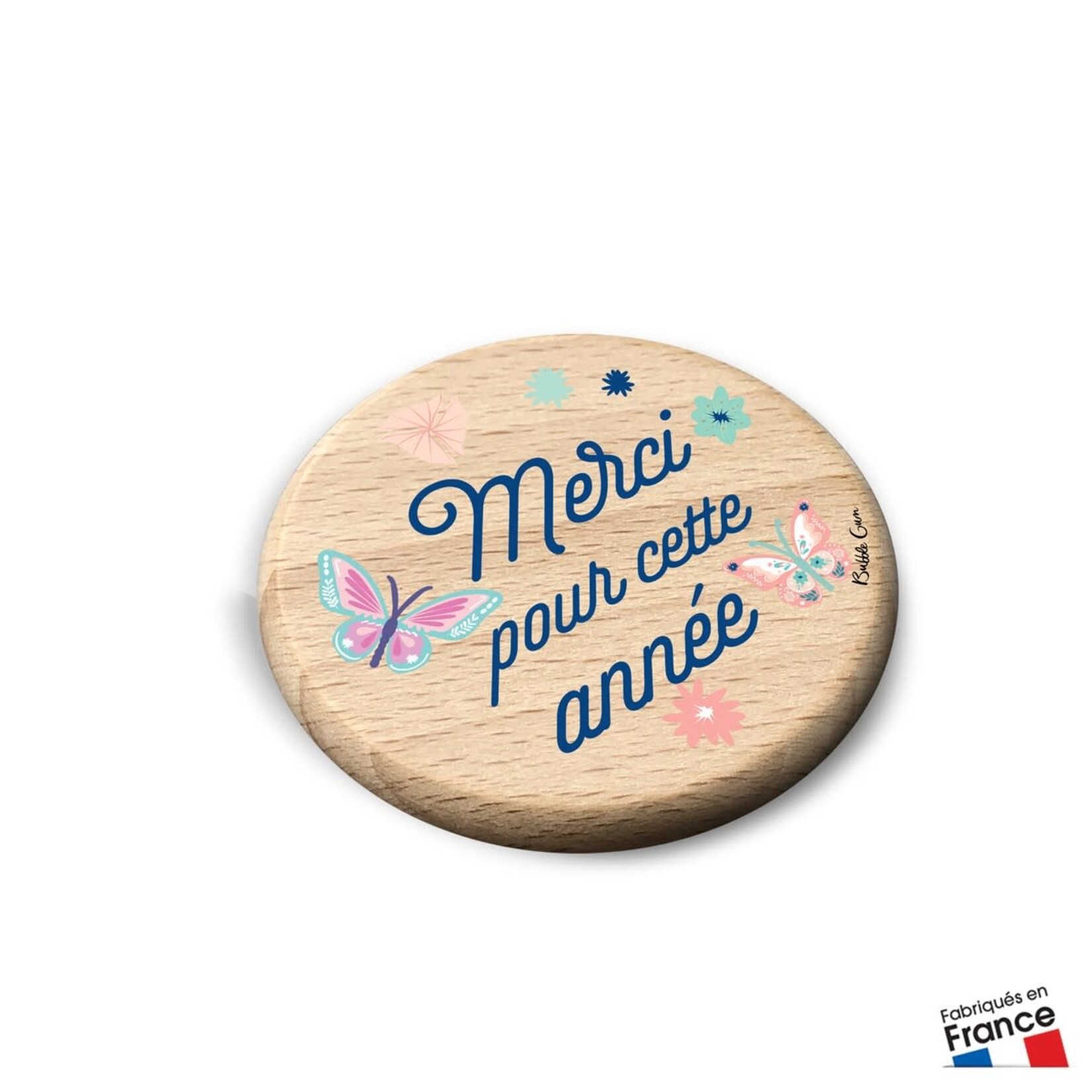 Bubble gum Magnet - merci pour cette année - papillon