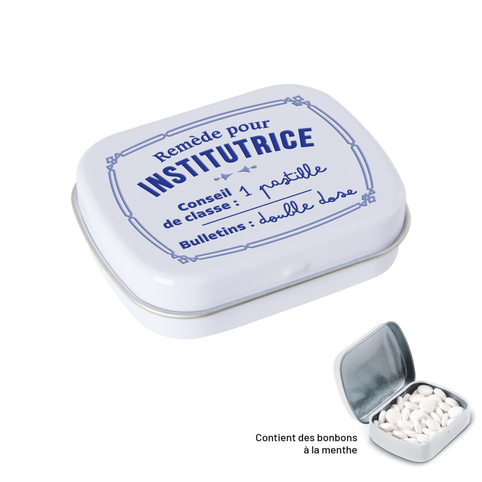 Bubble gum Boite à bonbons - remède pour institutrice