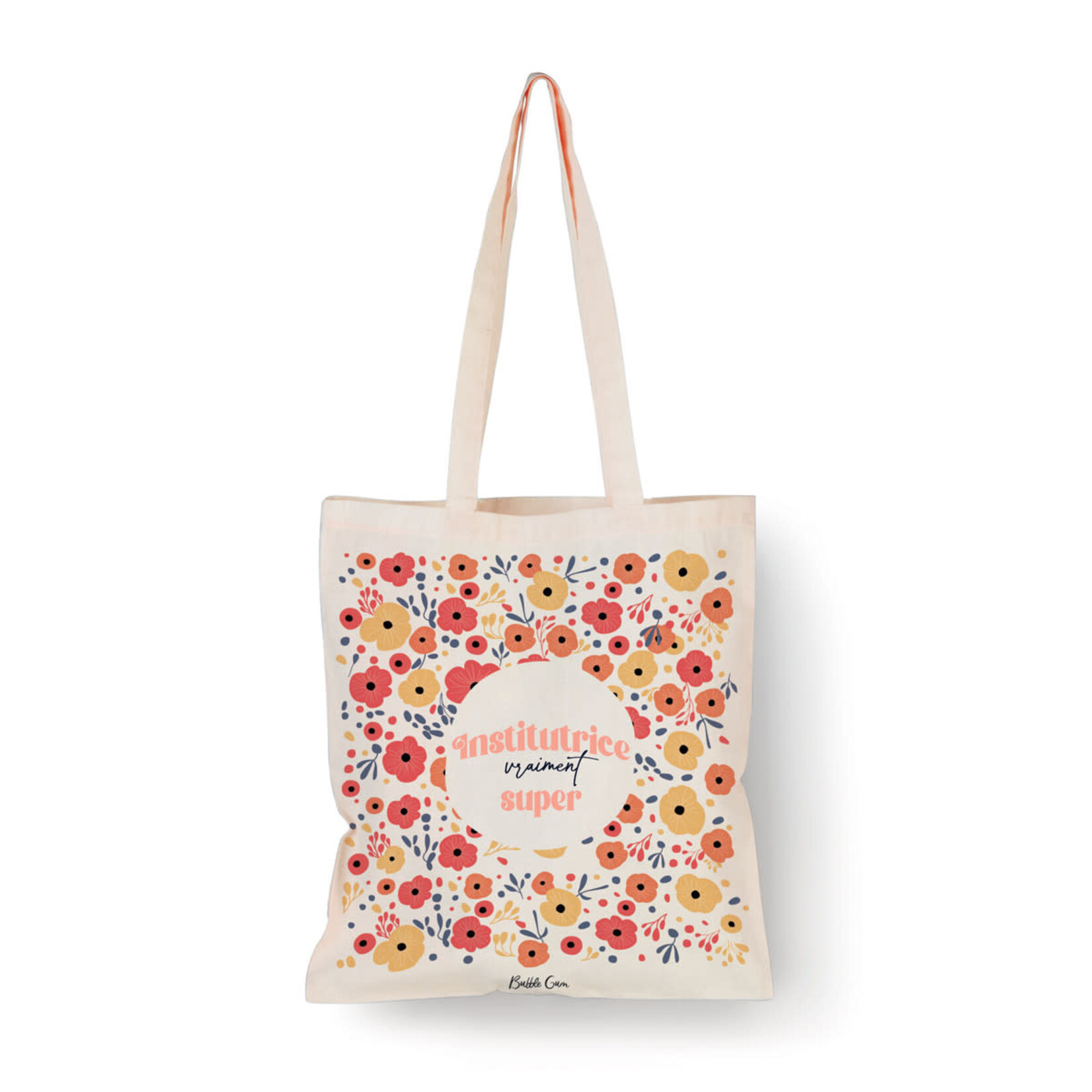 Bubble gum Tote bag - naturel - institutrice vraiment super