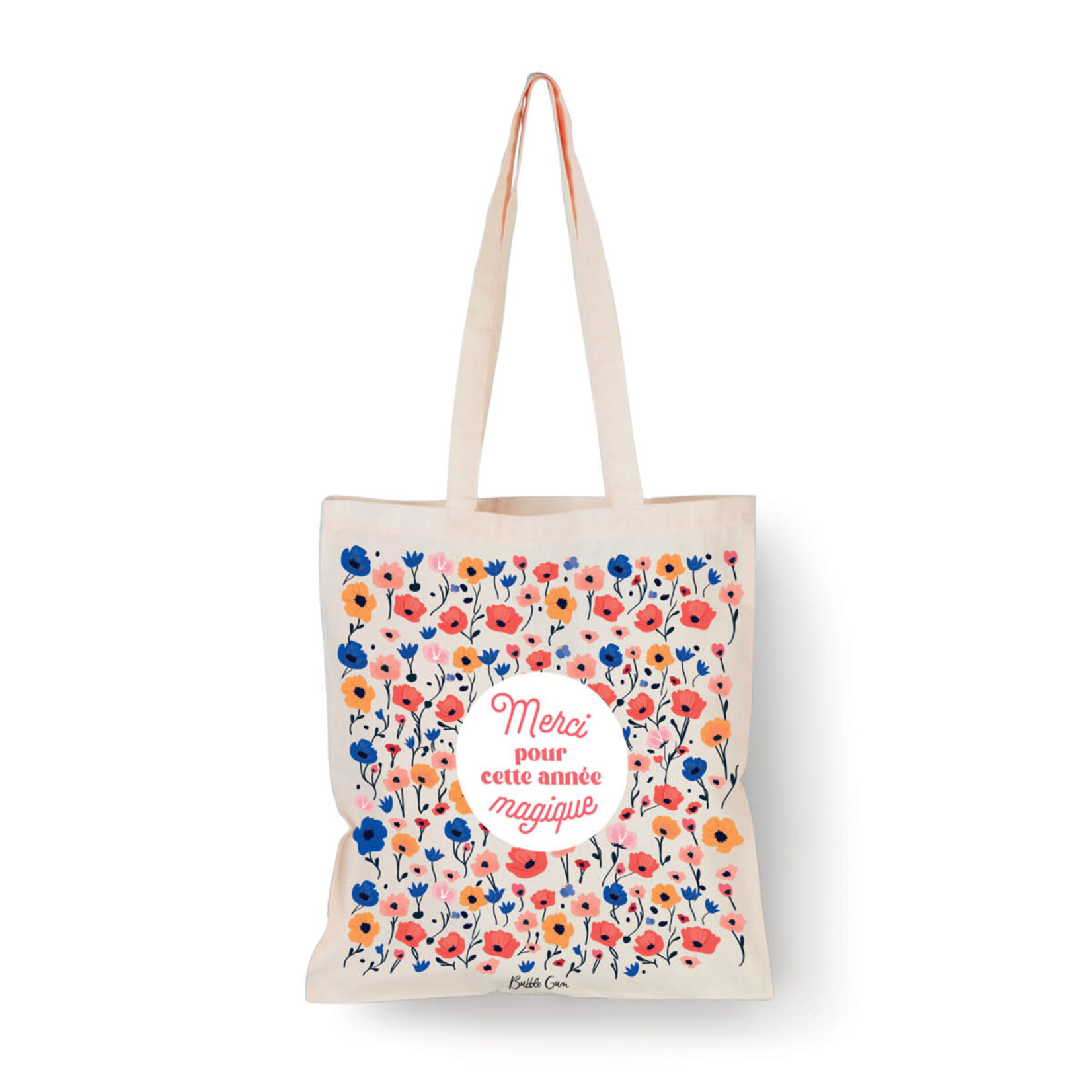Bubble gum Tote bag - naturel - merci pour cette année magique