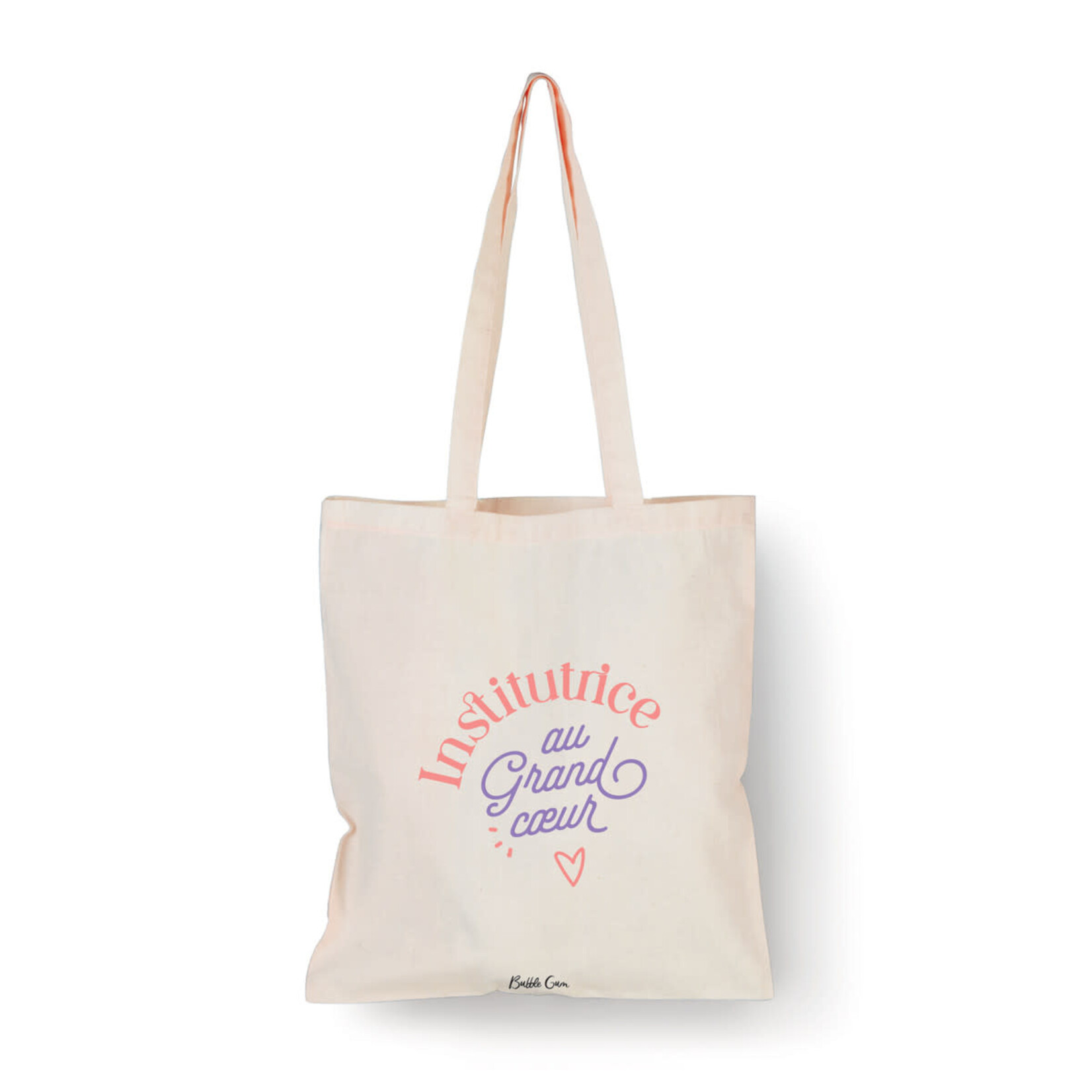 Bubble gum Tote bag - naturel - institutrice au grand coeur