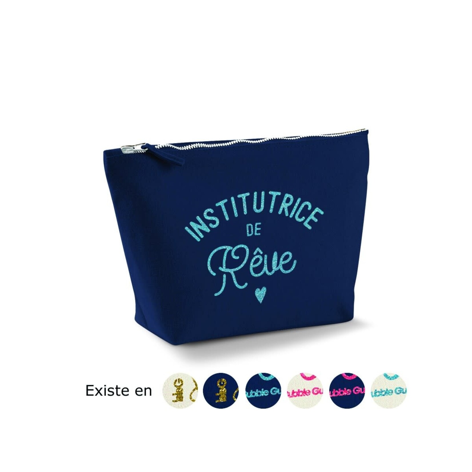 Bubble gum Trousse S paillettes - bleu marine/bleu - institutrice de rêve
