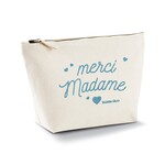 Bubble gum Trousse S paillettes - naturel/bleu - merci madame