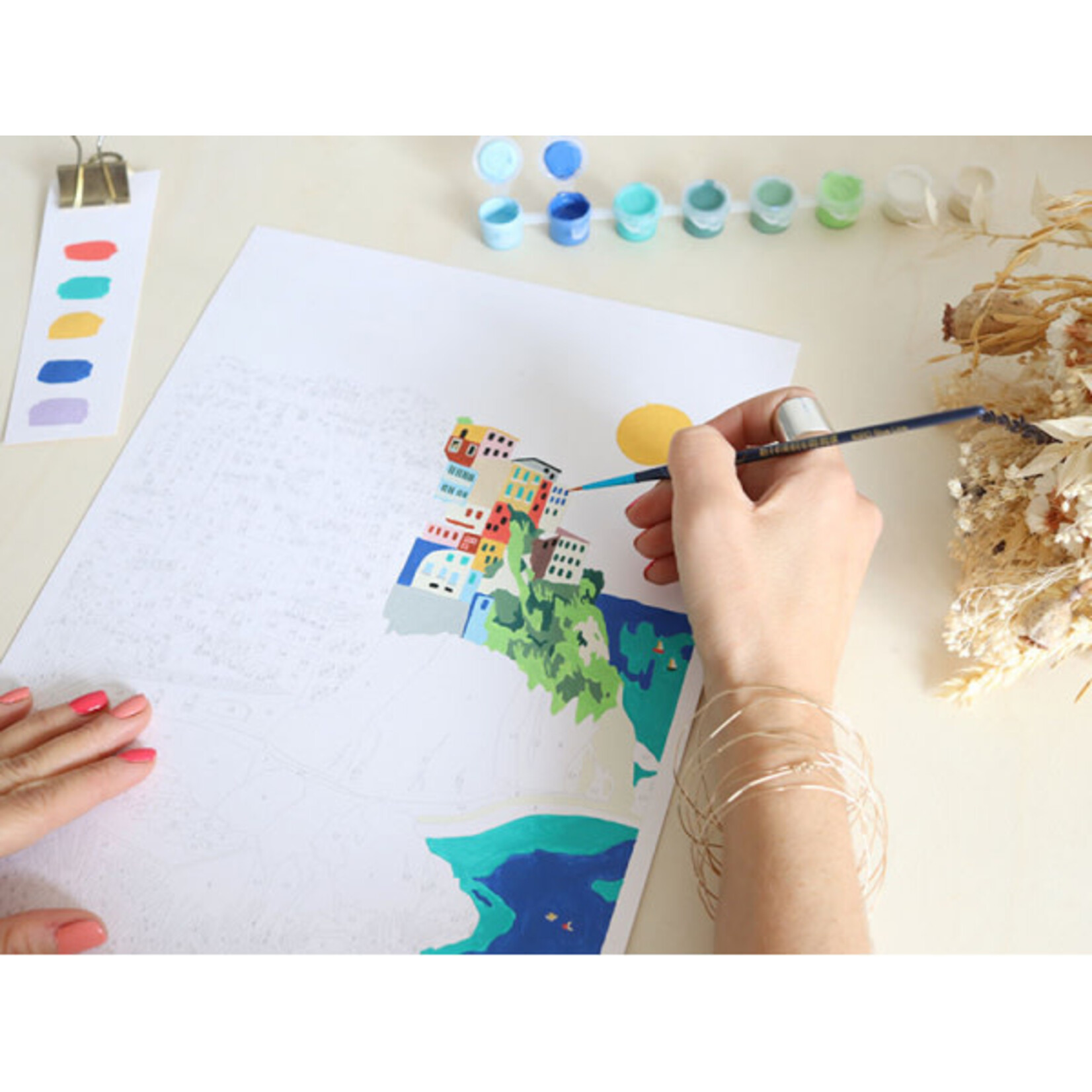 La petite épicerie La petite épicerie - Kit peinture au numéro - les cinque Terre / Kenzie Elston