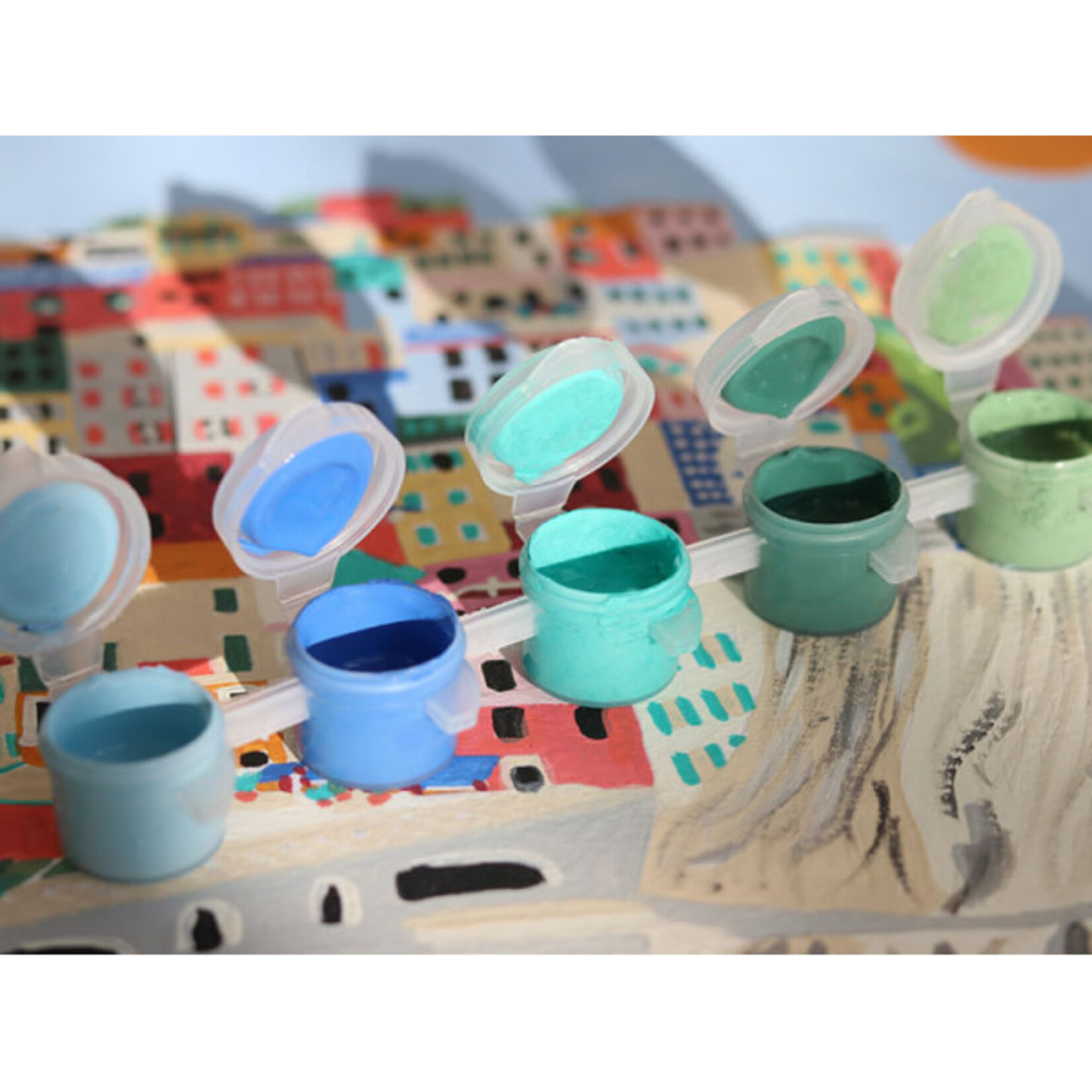 La petite épicerie La petite épicerie - Kit peinture au numéro - les cinque Terre / Kenzie Elston