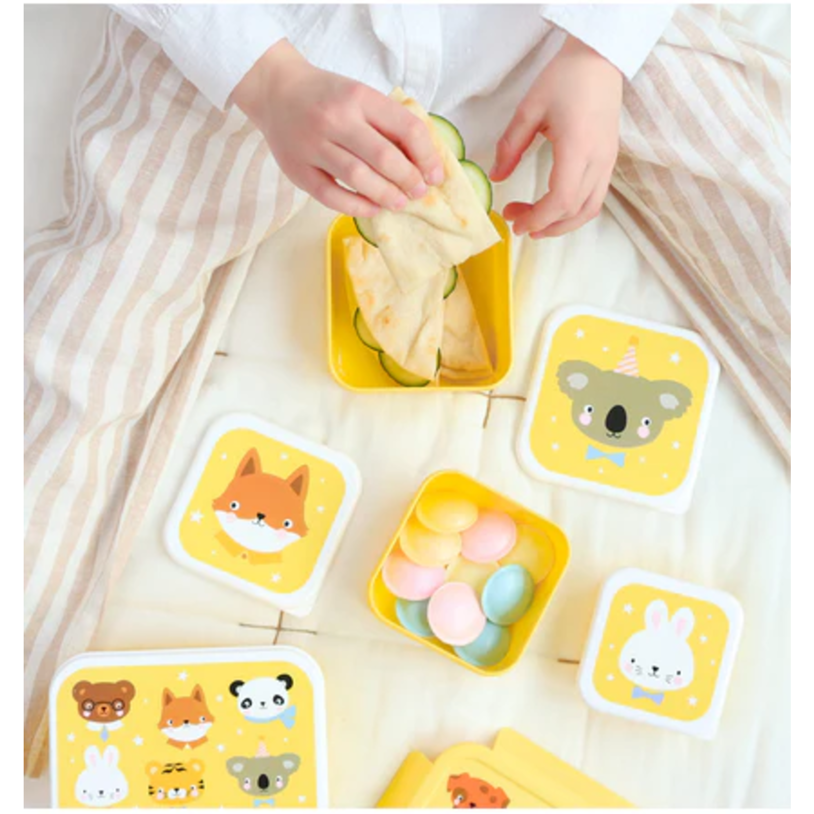 A little lovely company ALLC – Snack box x4 - animal friends