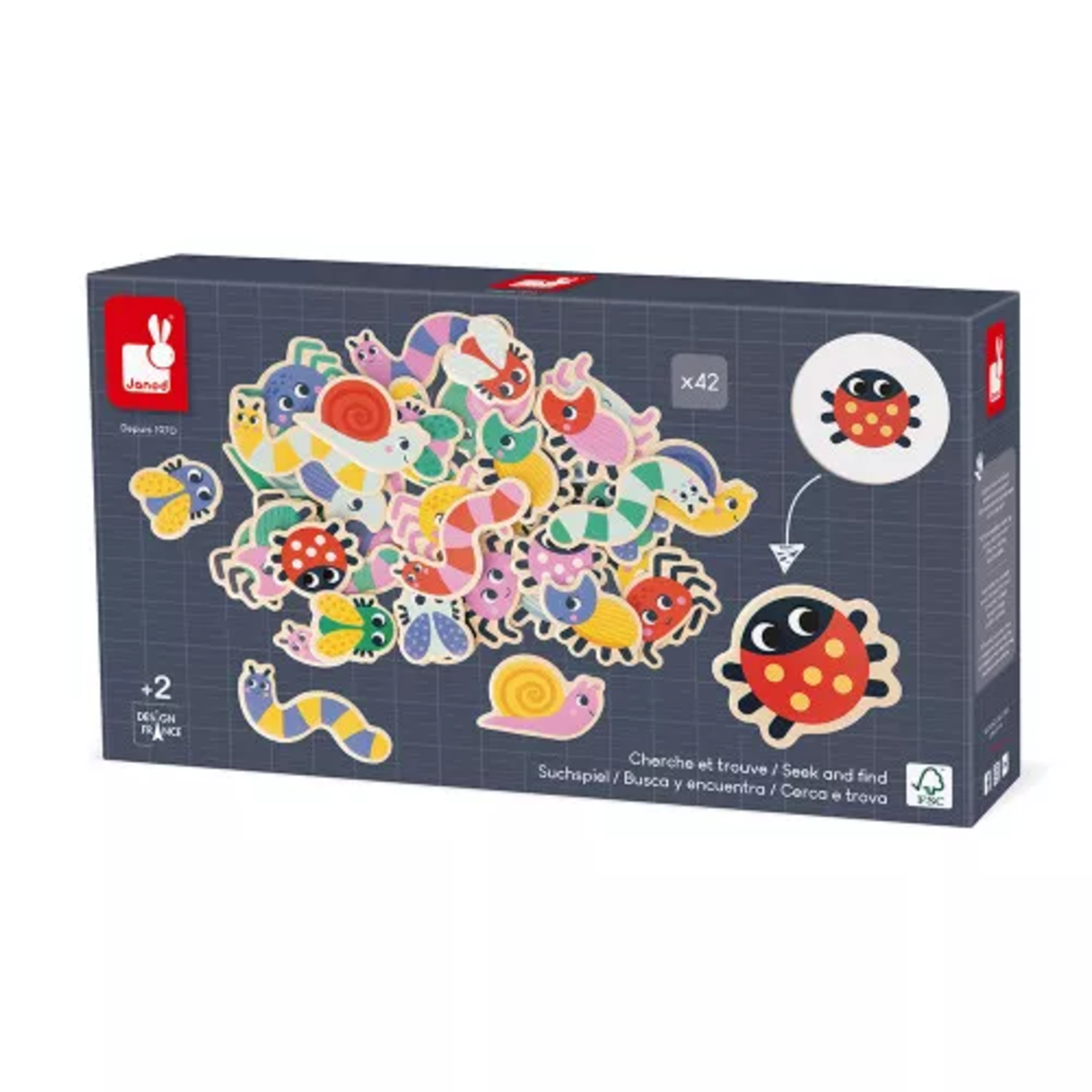 Janod Janod - pédag - cherche & trouve - le jardin