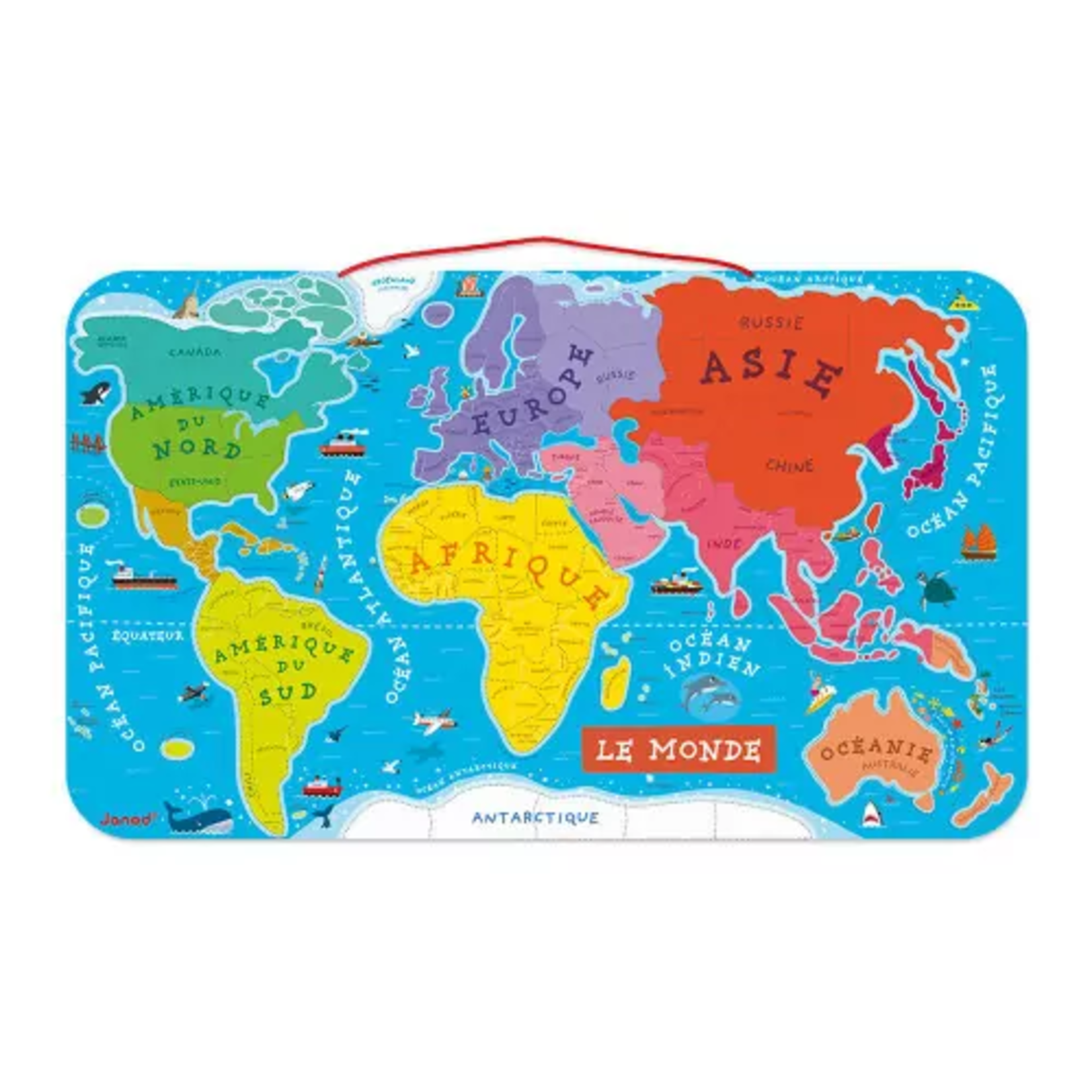 Janod Janod - puzzle magnétique  - monde