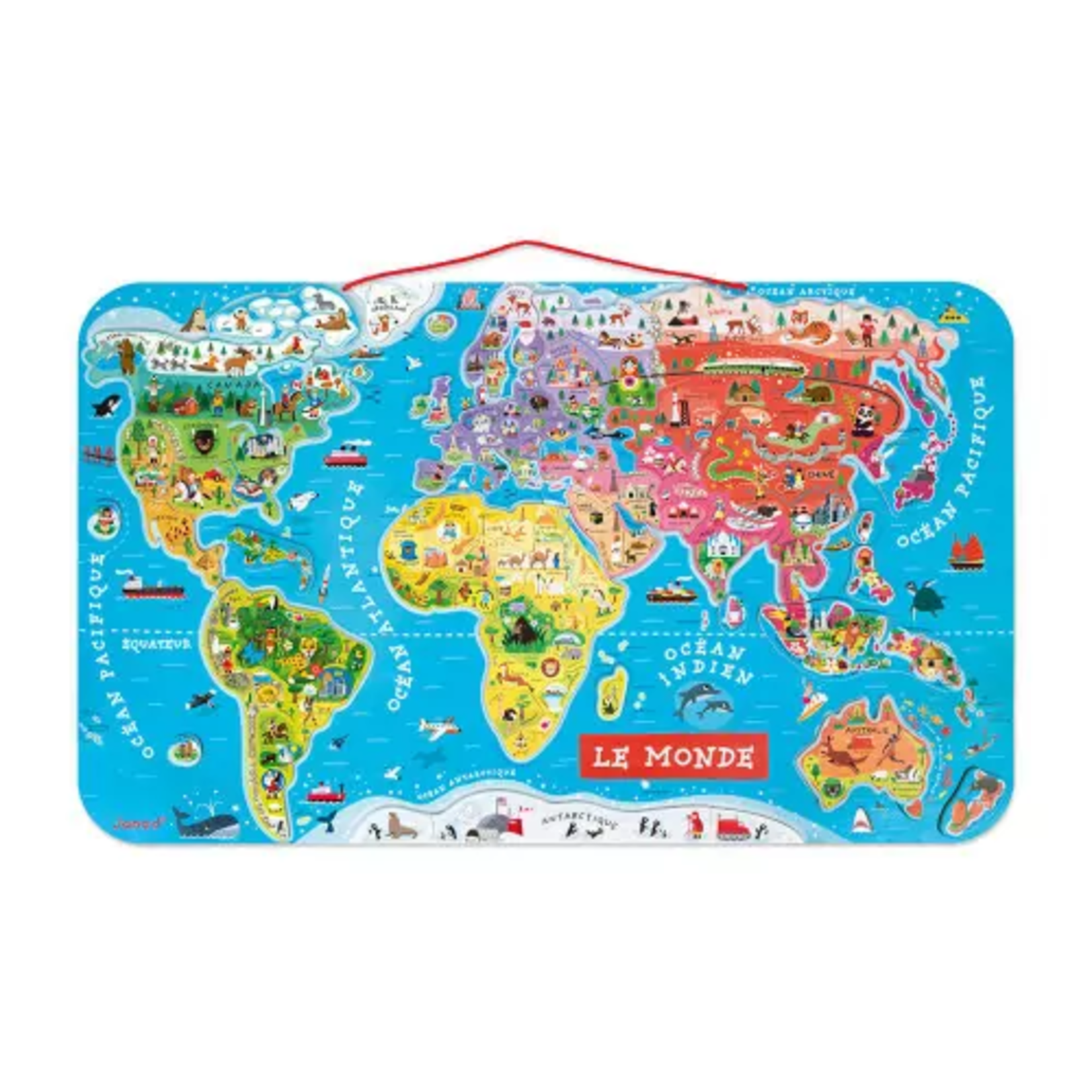 Janod Janod - puzzle magnétique  - monde
