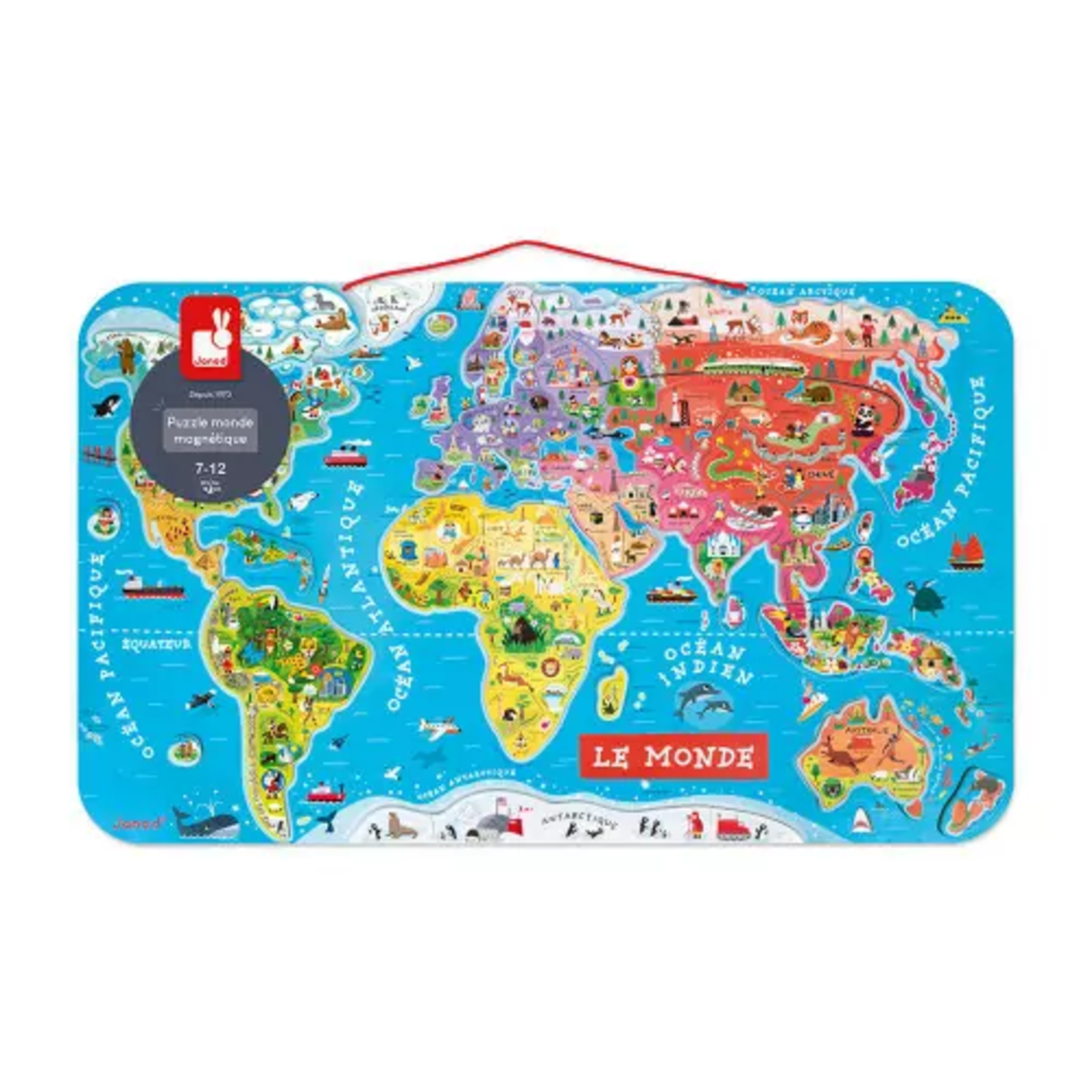 Janod Janod - puzzle magnétique  - monde