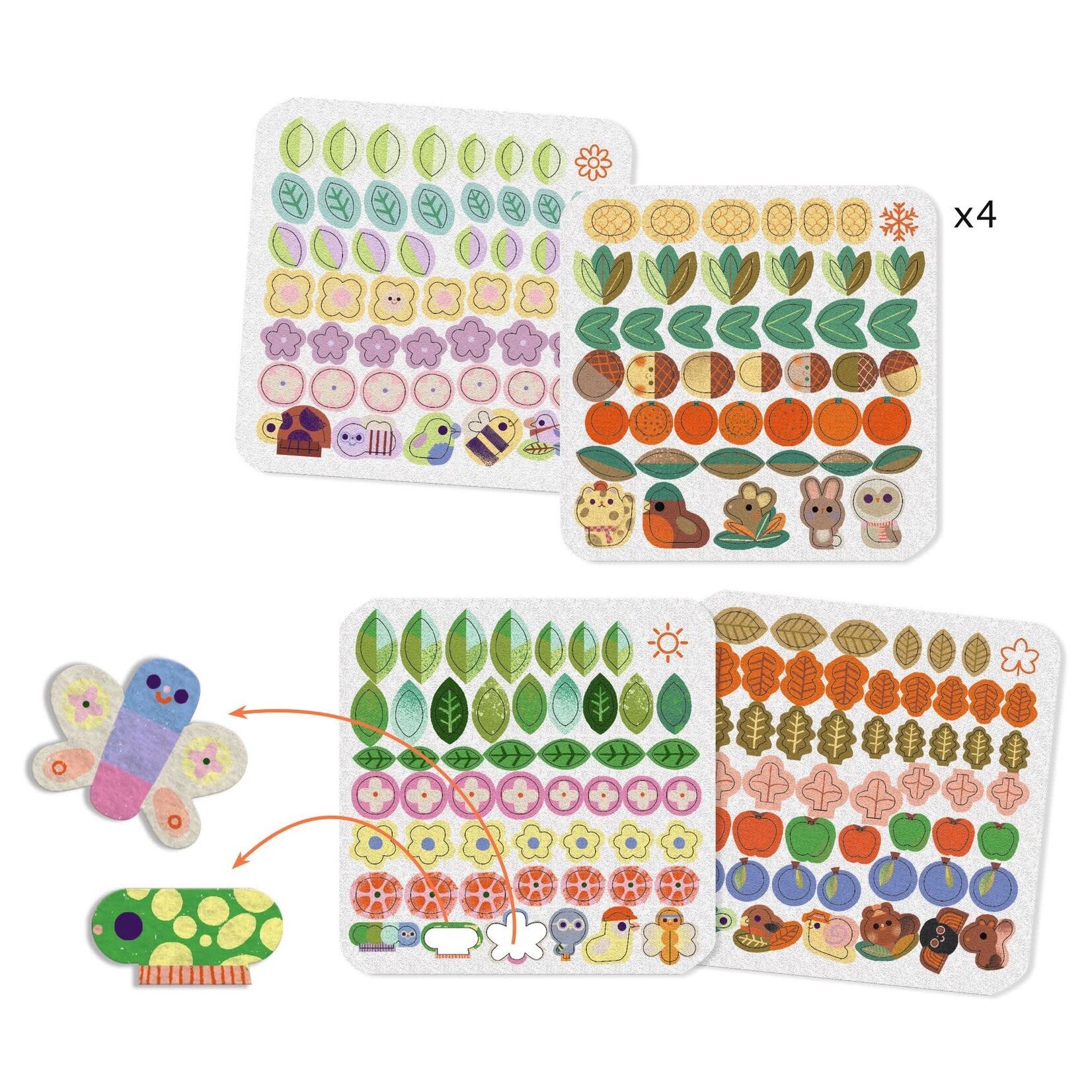 Djeco Djeco - collage feutrine - la ronde des saisons