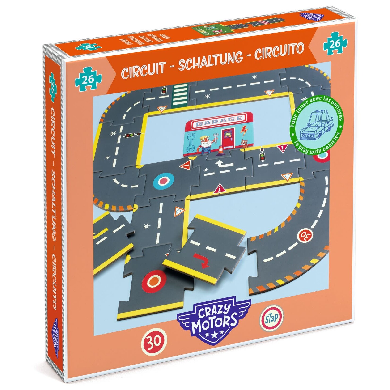 Djeco Djeco - crazy motors - univers - puzzle circuit - 26 pcs