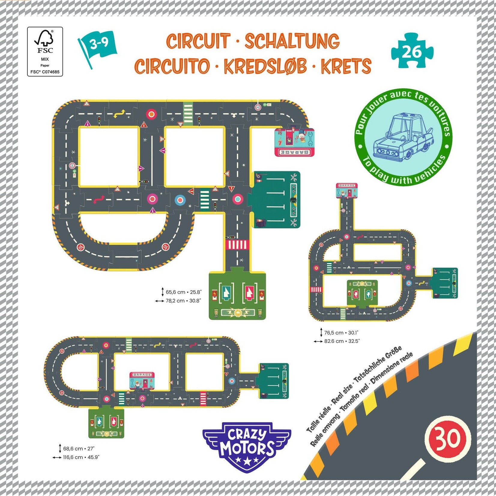 Djeco Djeco - crazy motors - univers - puzzle circuit - 26 pcs