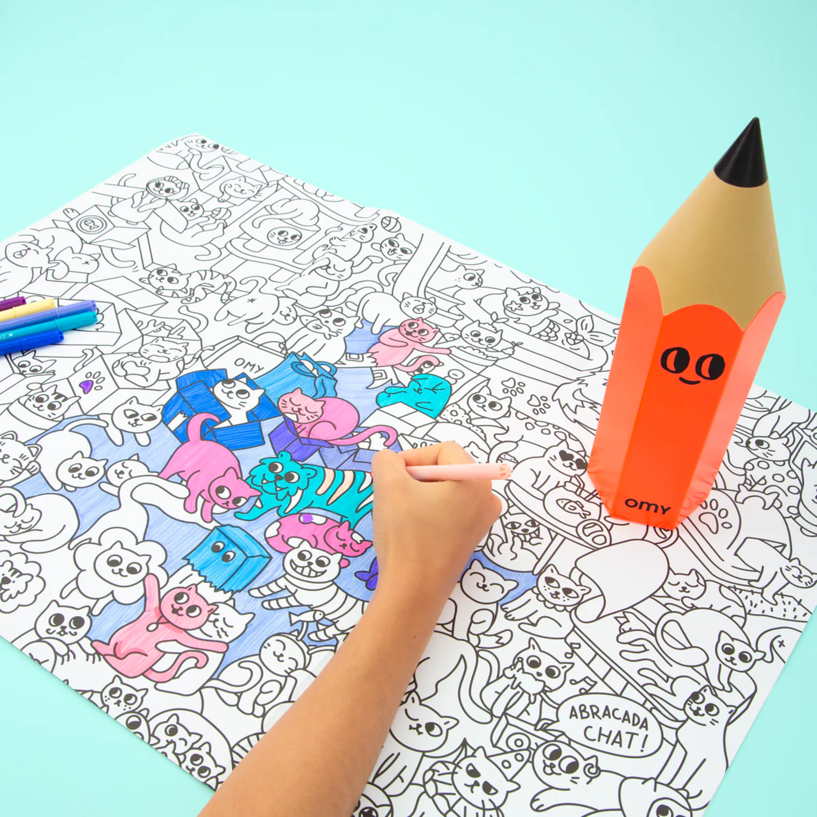 Omy Omy – pencil box - neon