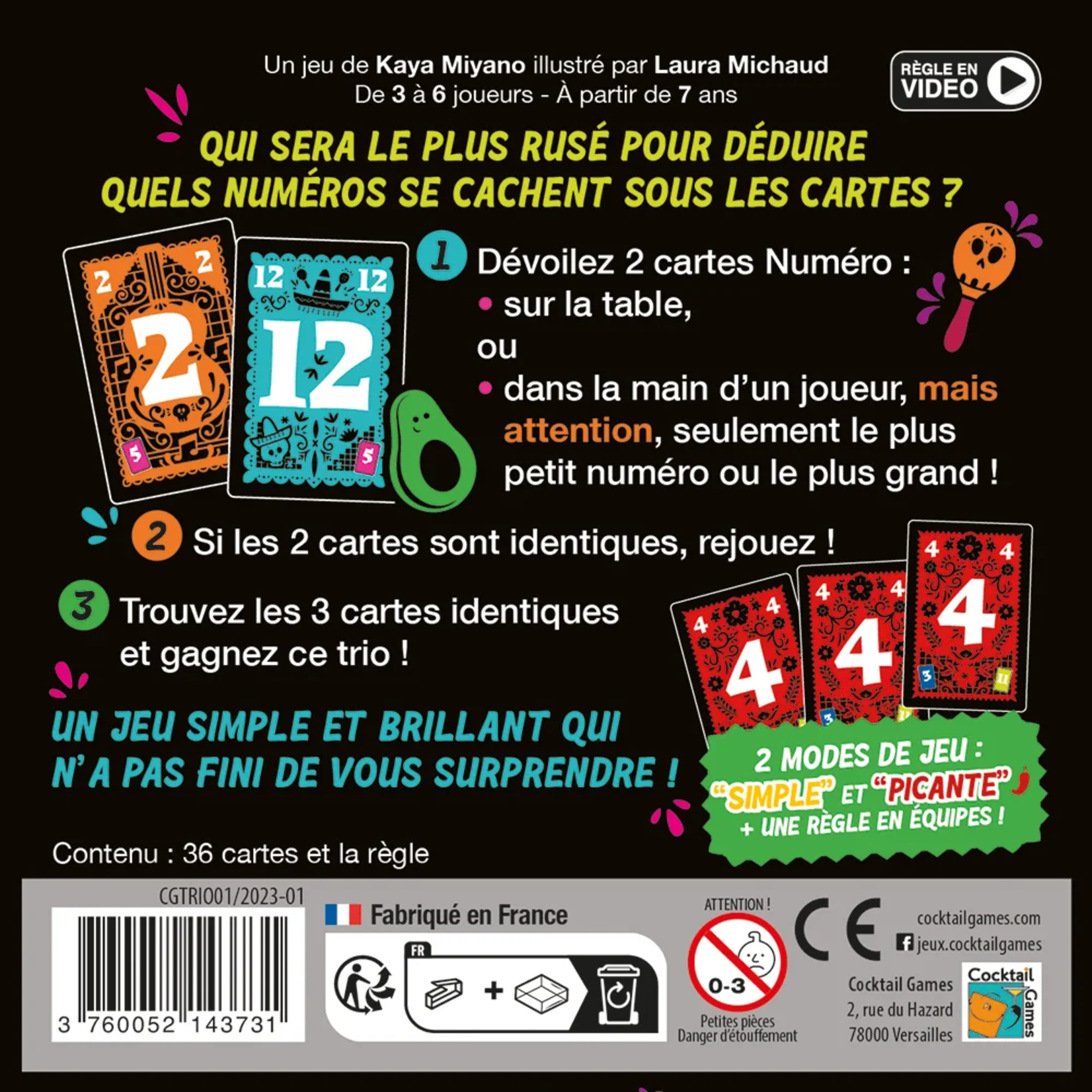 Jeux de société Trio