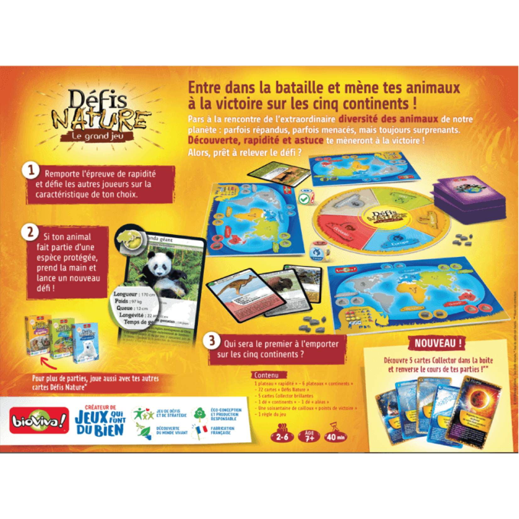 Jeux de société Défis nature - grand jeu + cartes collector
