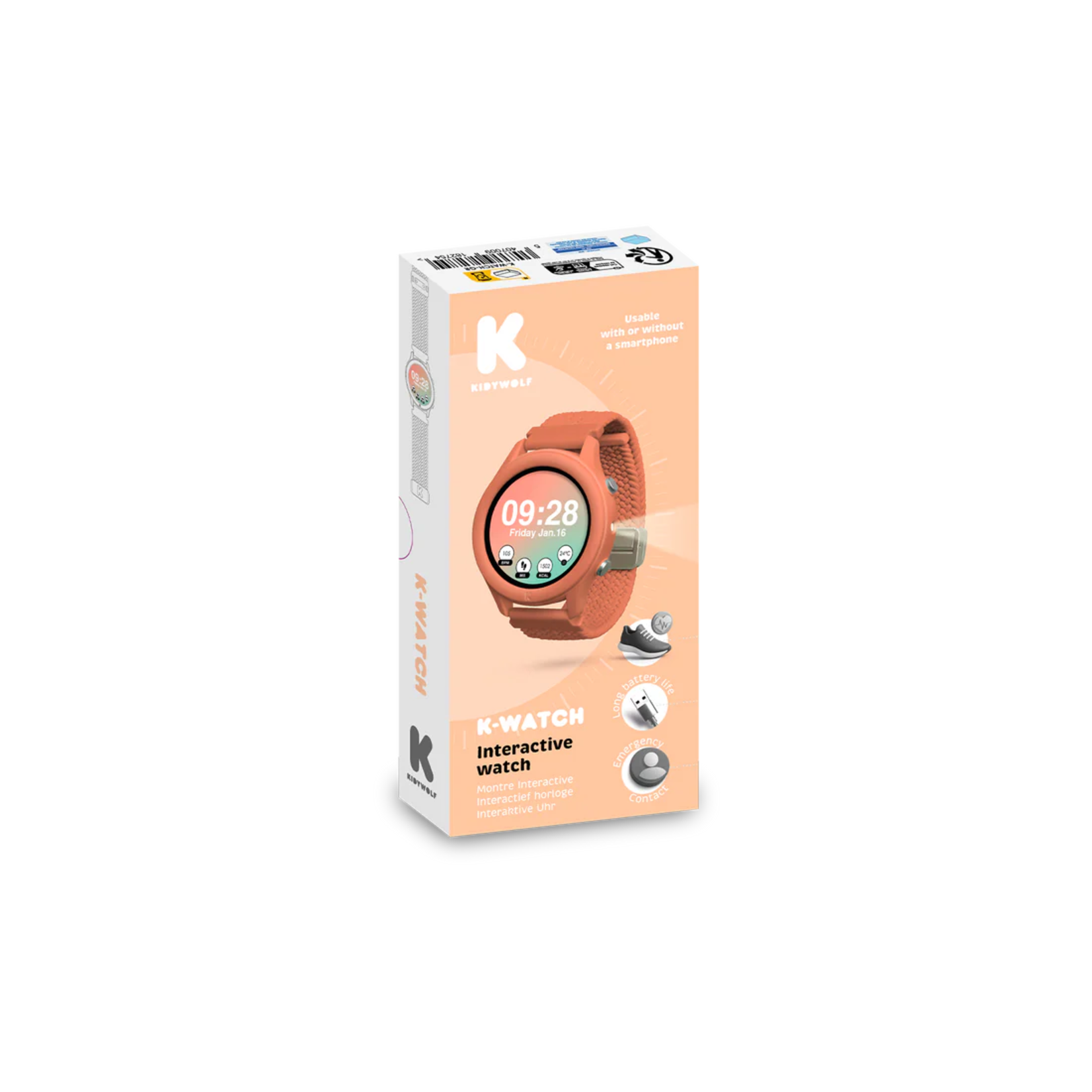 Kidywolf Kidywolf - K-watch - montre interactive - corail