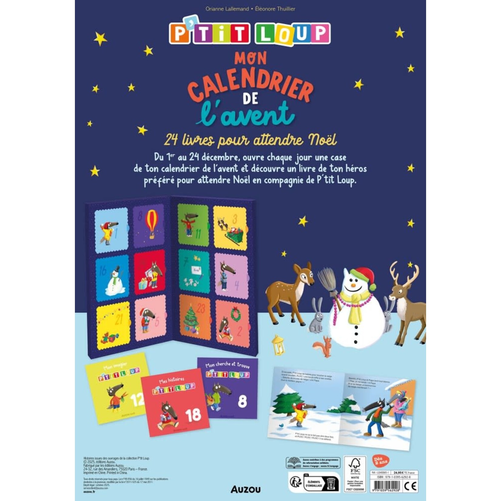 Auzou P'tit loup - mon calendrier de l'avent 2025
