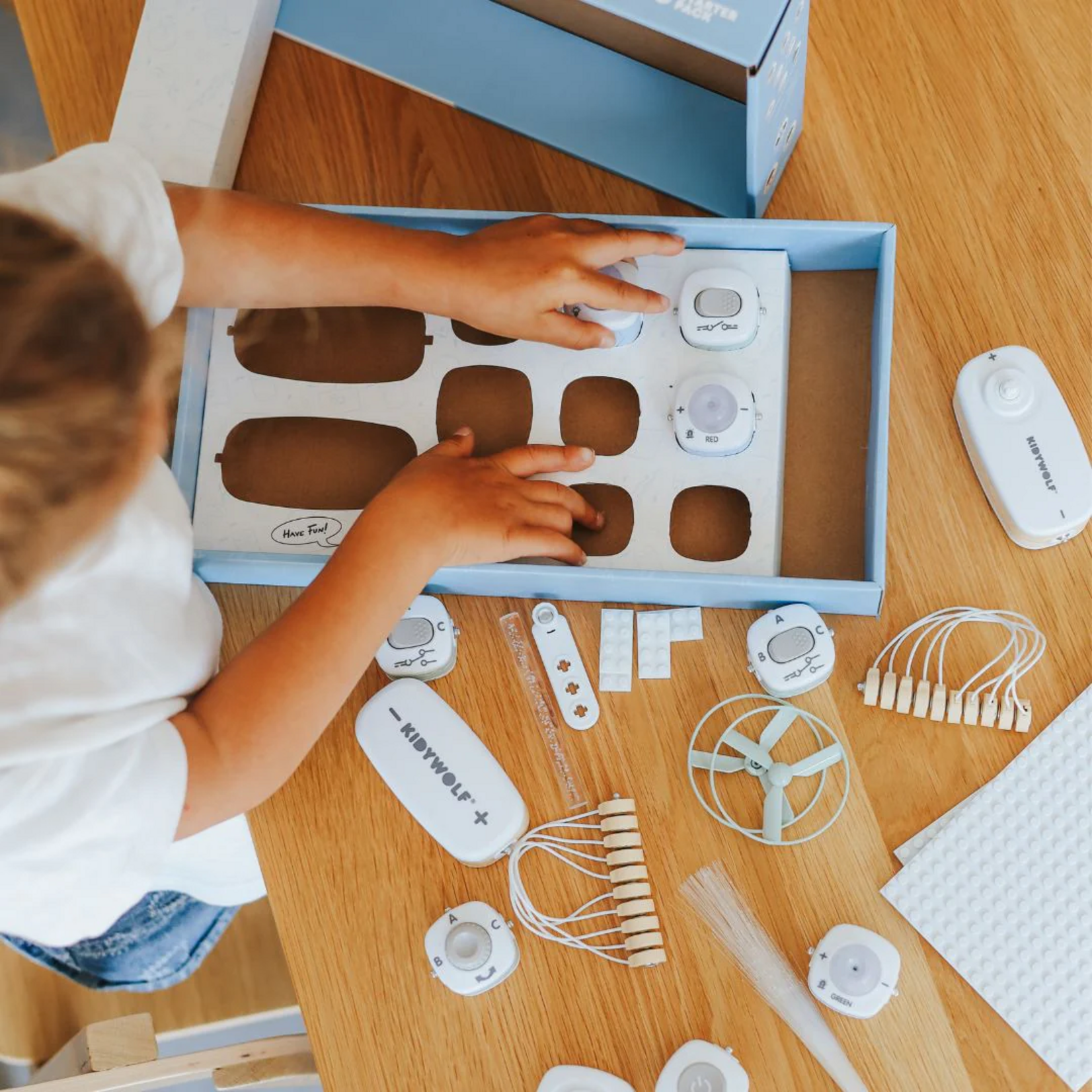 Kidywolf Kidywolf – Kidyelec - starter - mon premier kit d'électricité - 11 pcs